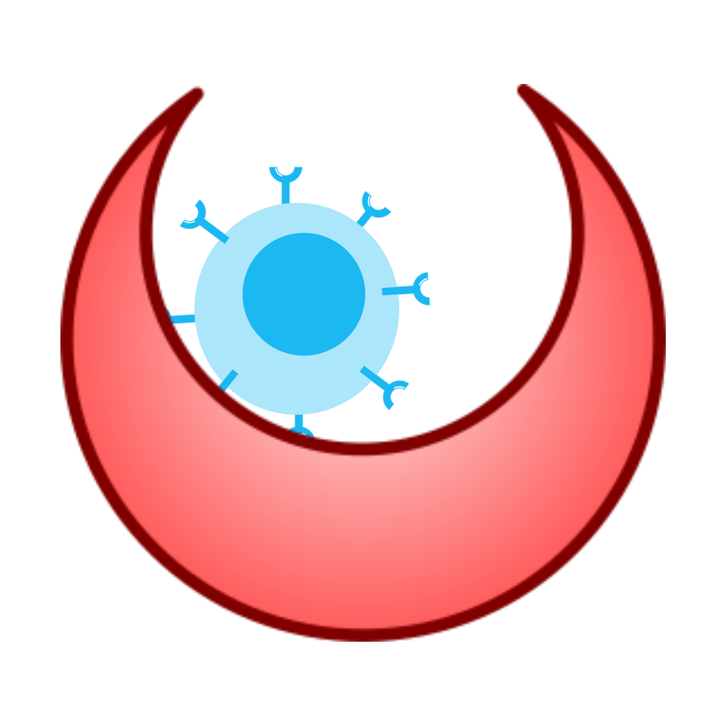 Illustration of a Nanovial with a  blue cell inside.