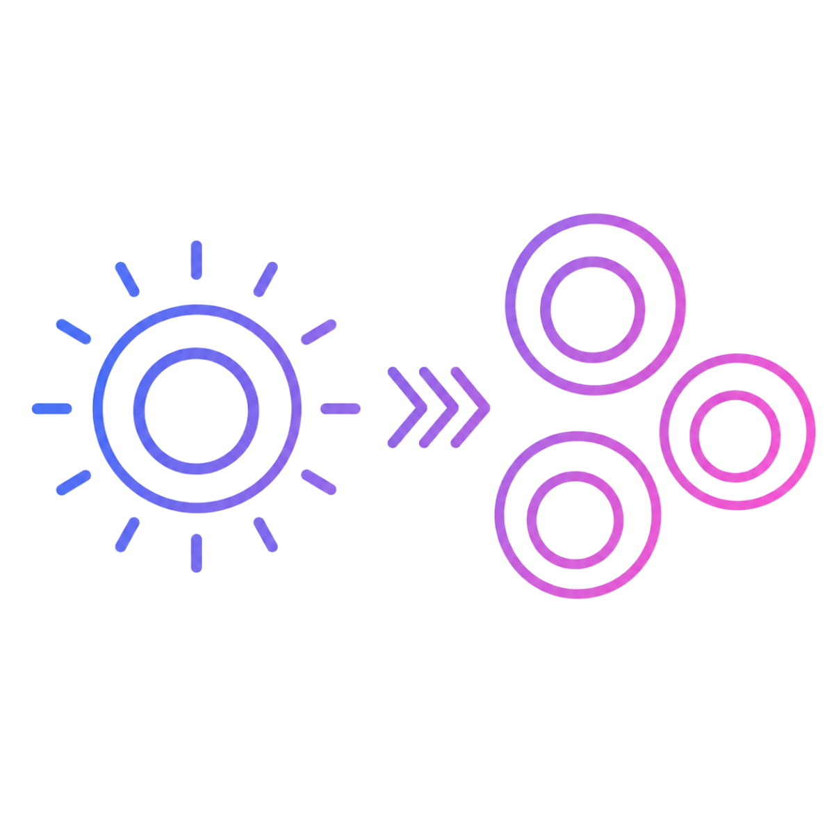 Digital illustration of cells multiplying.