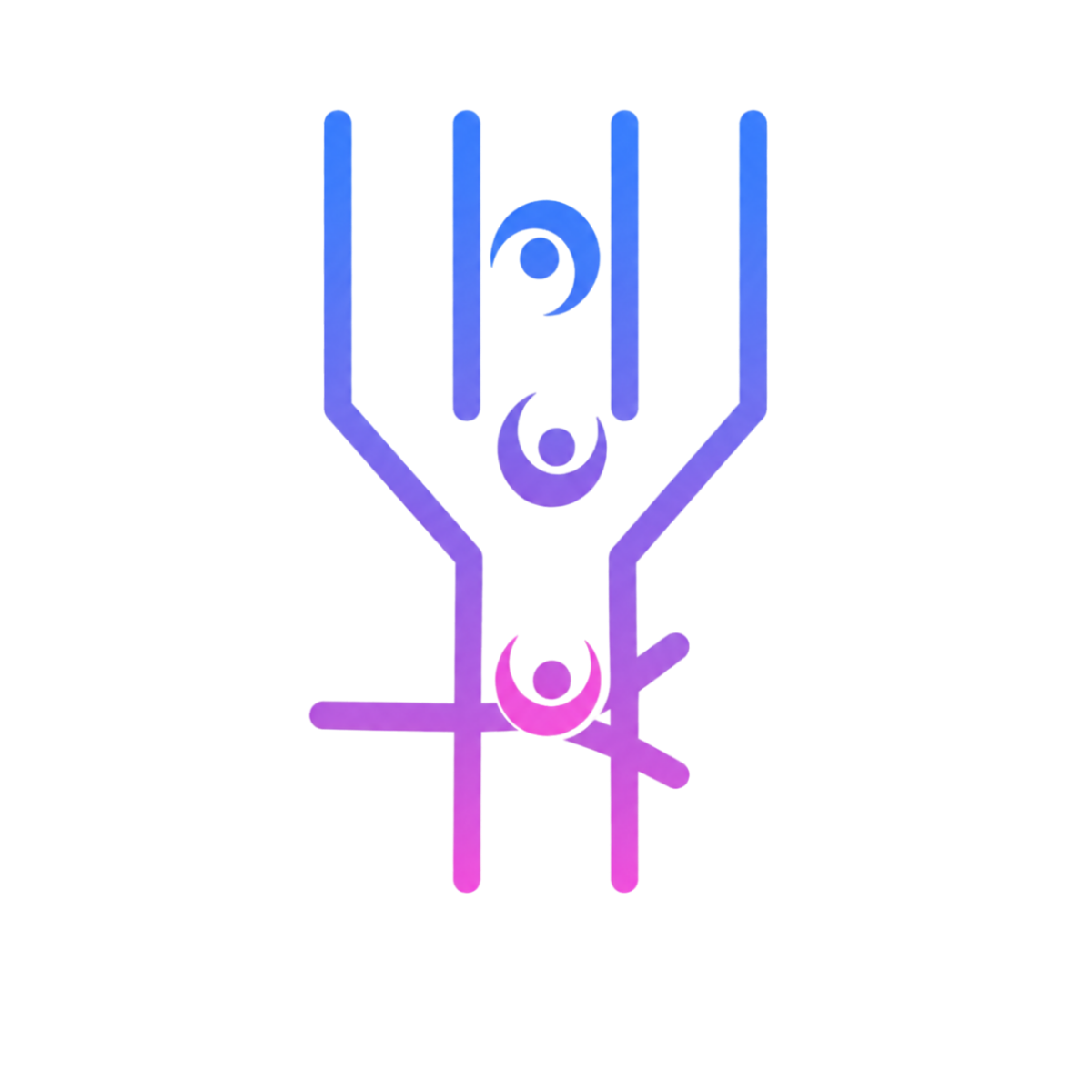 A stylized digital illustration of flow cytometry.