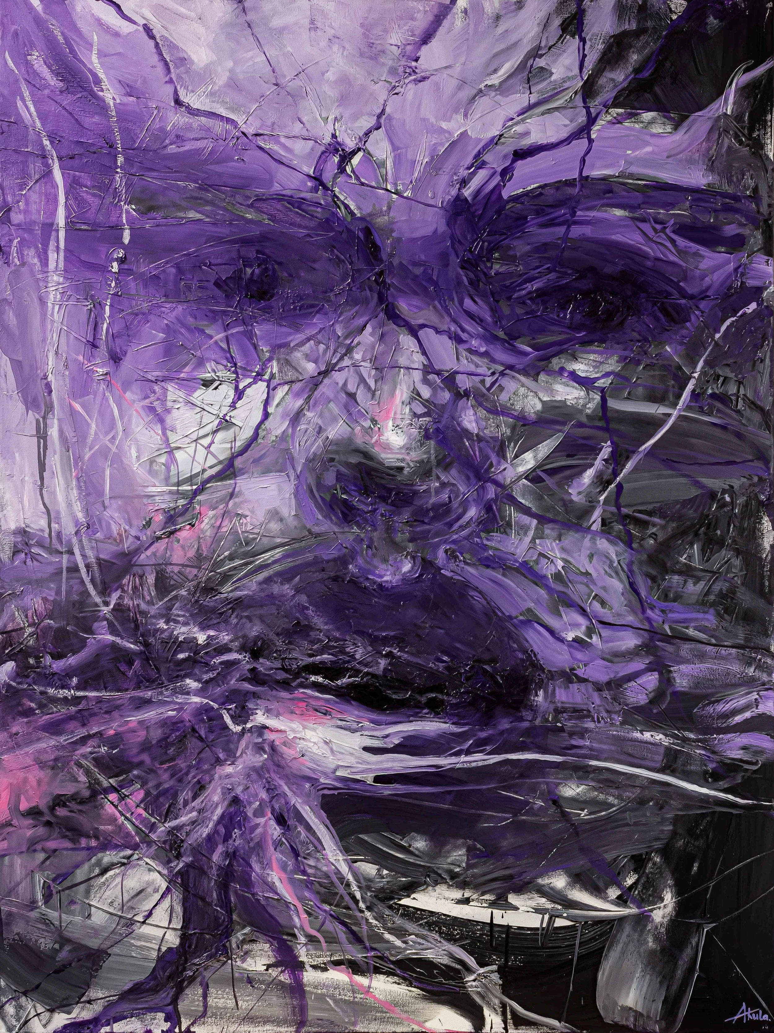 Vulnerability (2024), original oil painting on canvas by Los Angeles contemporary artist Taia Akulova, exploring emotional openness, strength, and vulnerability.