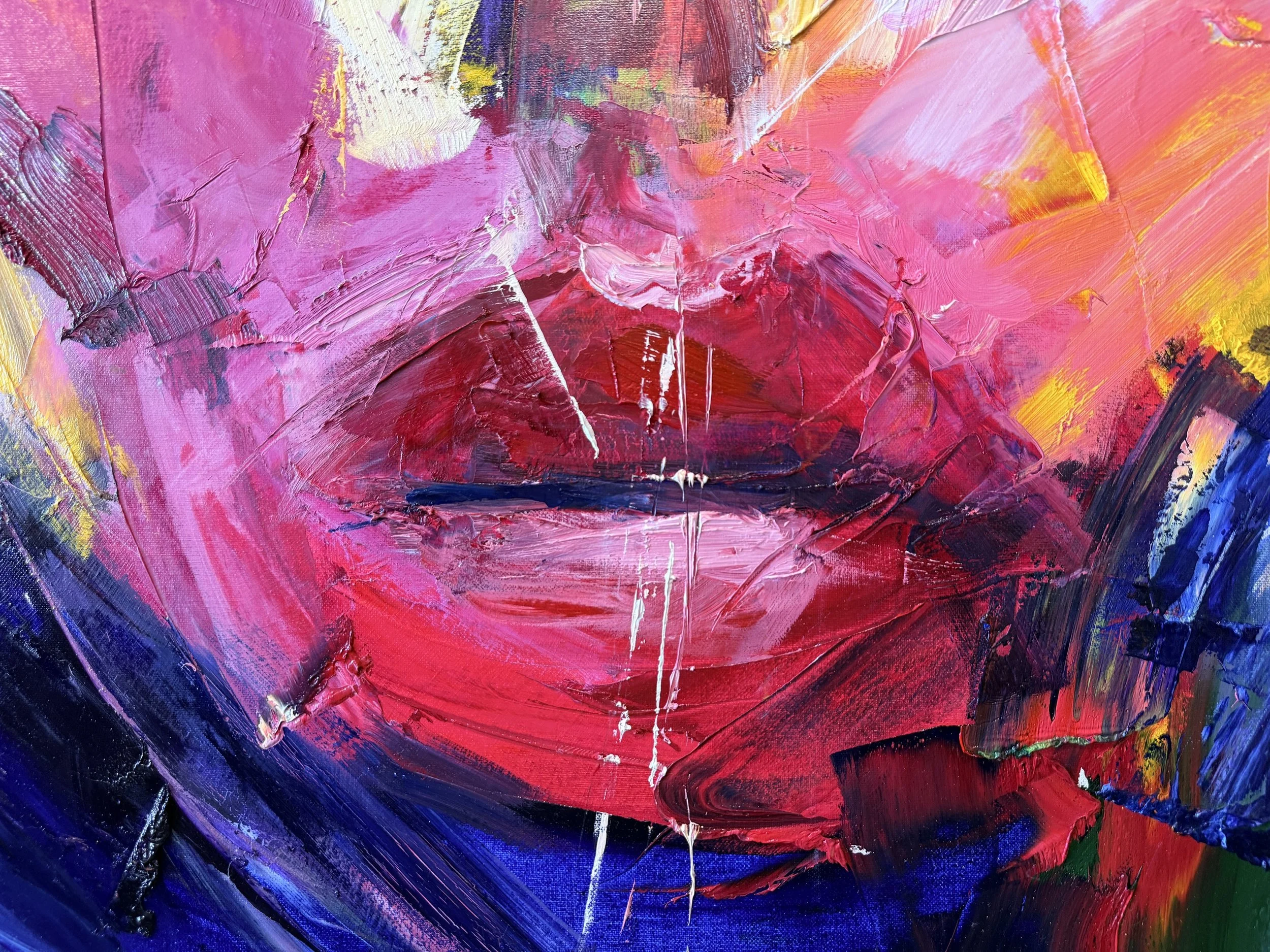 Phoenix, an original expressive oil painting by contemporary artist Taia Akulova, featuring dynamic brushstrokes, rich textures, and vibrant colors.