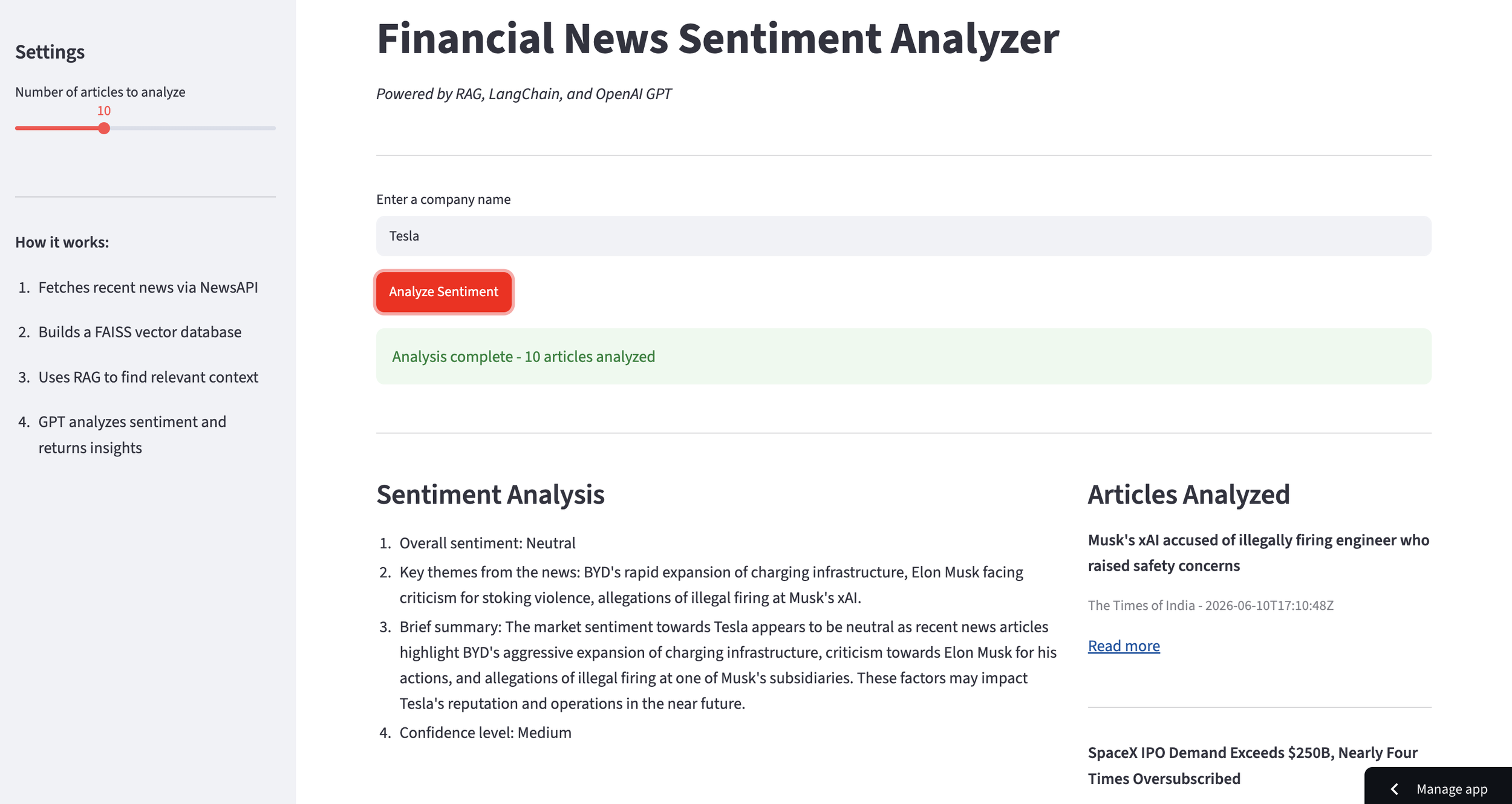 I Built a Tool That Reads Today's Financial News and Tells You What the Market Thinks