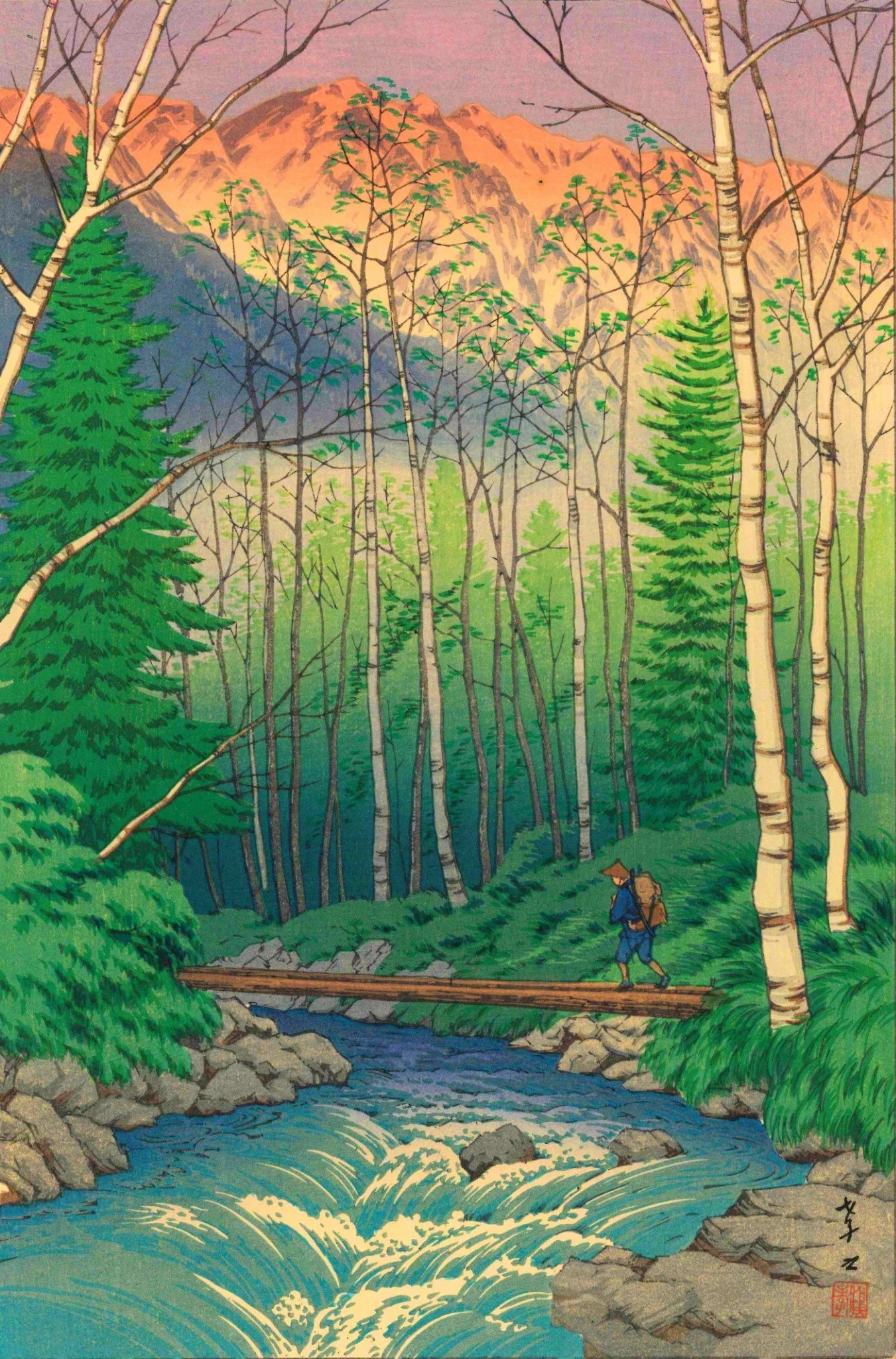Takegawa River at Dawn — Itō Takashi (1932)