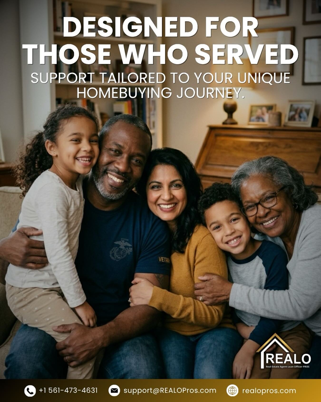 Built with veterans in mind. 🎖️

We&rsquo;re committed to helping those using a Veterans Affairs (VA) loan navigate the homebuying journey with confidence, guidance, and support every step of the way.

📲 Contact a REALO Pro today to learn more.

#m