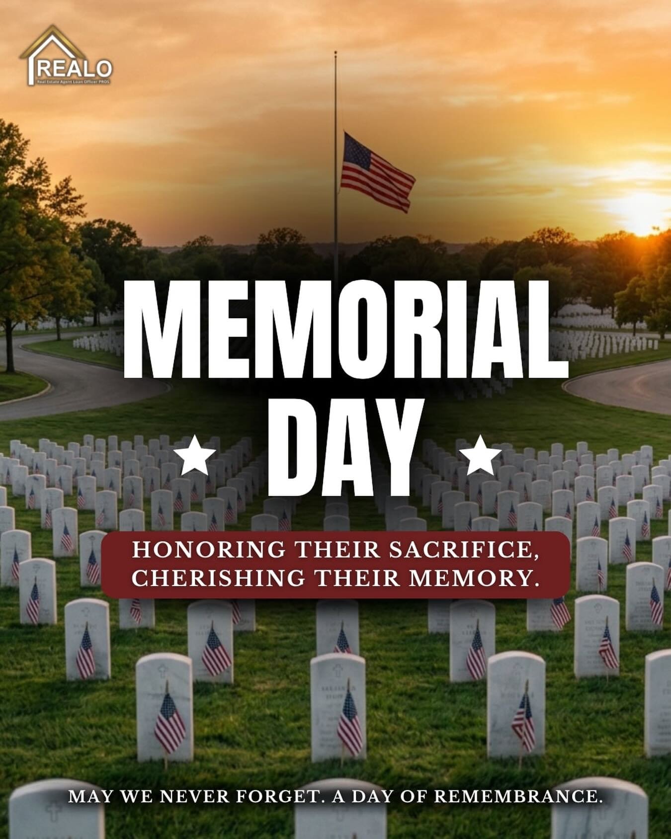 This Memorial Day, we pause to remember the brave men and women who gave everything for our freedom. Their courage, sacrifice, and service will never be forgotten.

Their sacrifice. Our gratitude.
A grateful nation remembers. ❤️🤍💙

#MemorialDay #Re