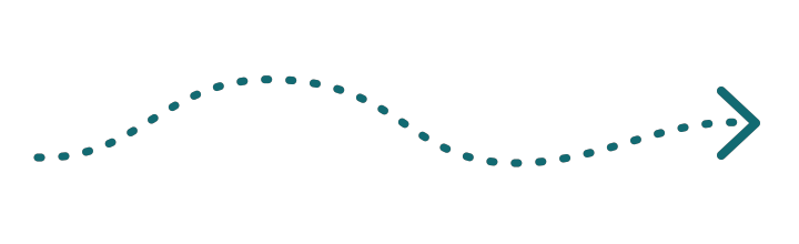 A wavy dotted line leading to a right arrow on a black background.