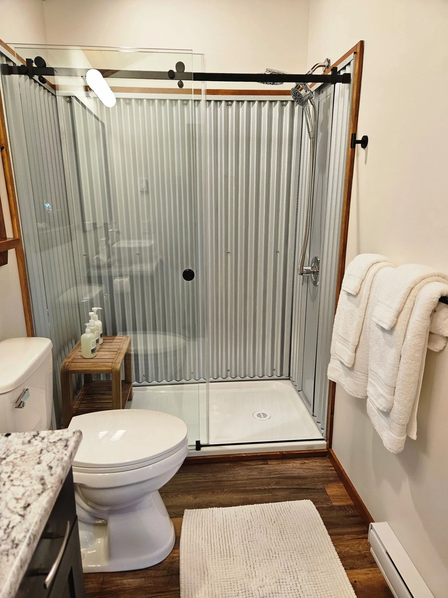 Shower in cabin