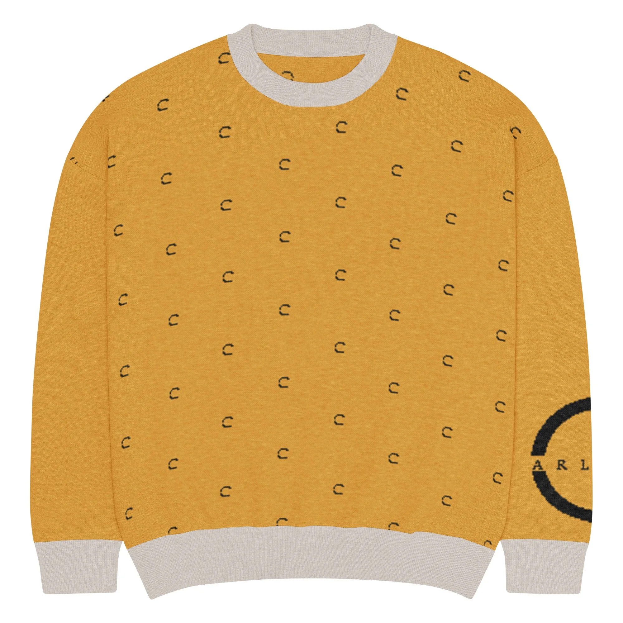 Relaxed Fit Knitted Crew Neck Sweater