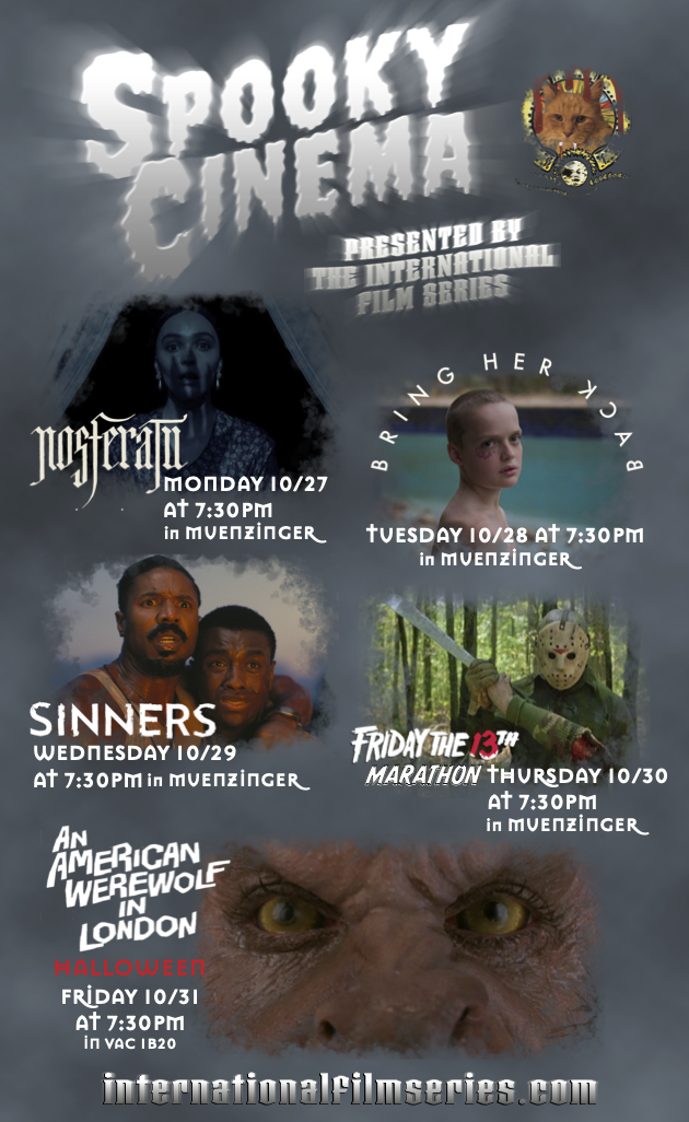 Spooky Cinema Week, Fall 2025, Adobe Illustrator and Photoshop