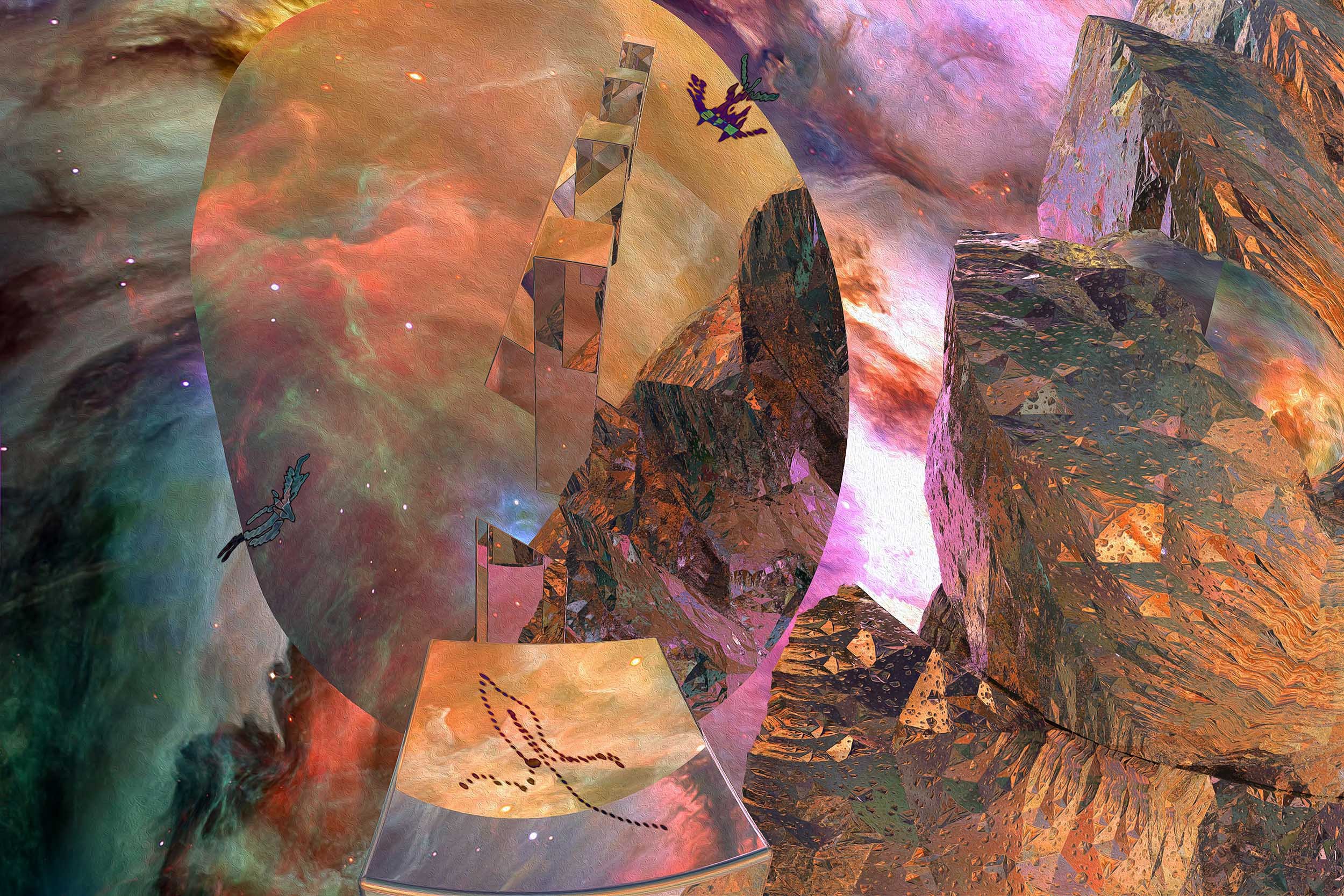  
   
     
       
       Cosmic Reflection. | Texture Match: Hyper-Dense Granular Micro-Texture. 
      
       
       Aesthetic Track: Cosmic & Metaphysical. Medium/Substrate: Digital Fine Art Archive on Aluminum. A high-mass, multi-dimensional c