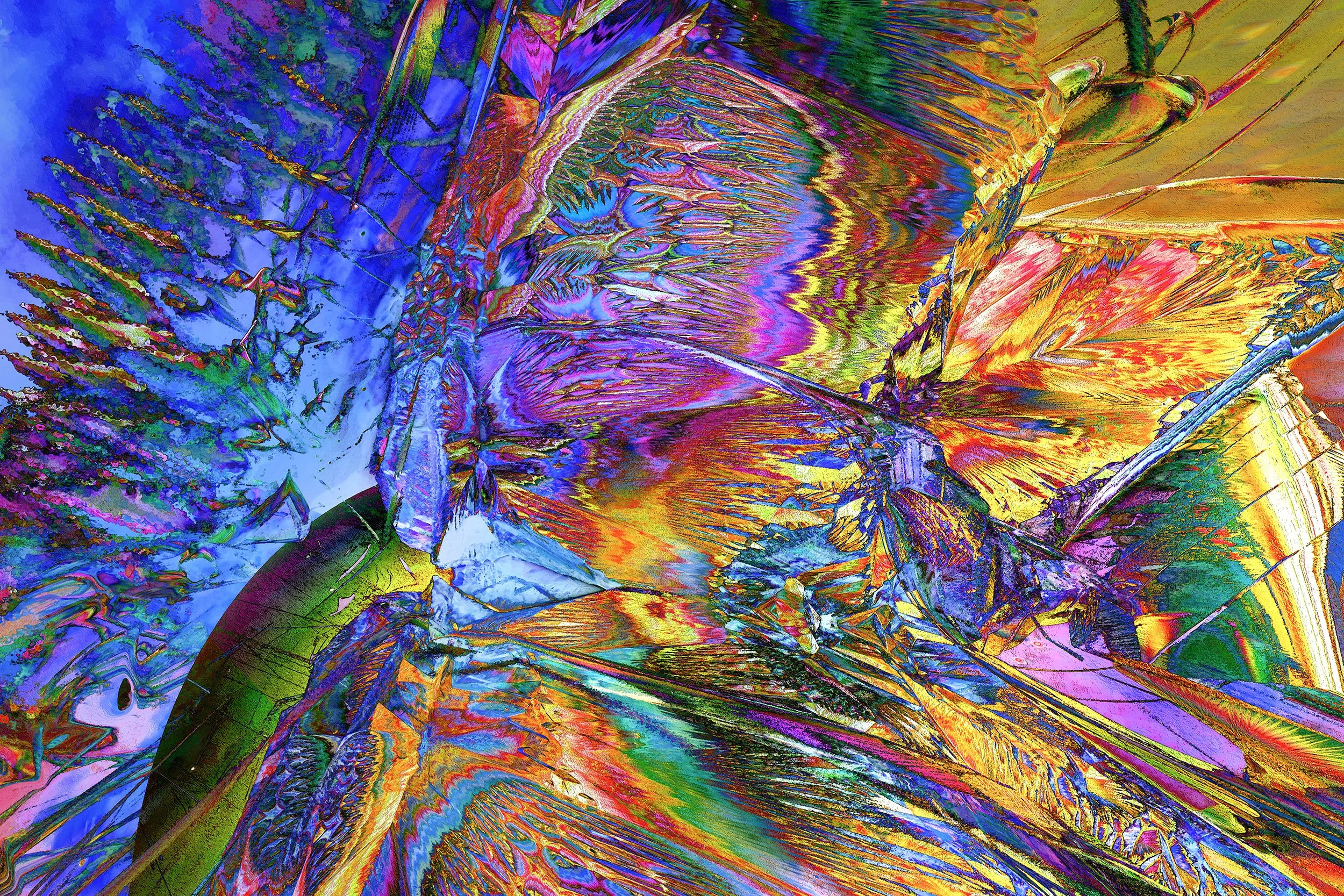  
   
     
       
       Through The Eyes of A Hummingbird. | Texture Match: High-Frequency Fractured Lattice. 
      
       
       Aesthetic Track: Hyper-Vibrant Tech. Medium/Substrate: Digital Fine Art Archive on Aluminum. A high-velocity, hype