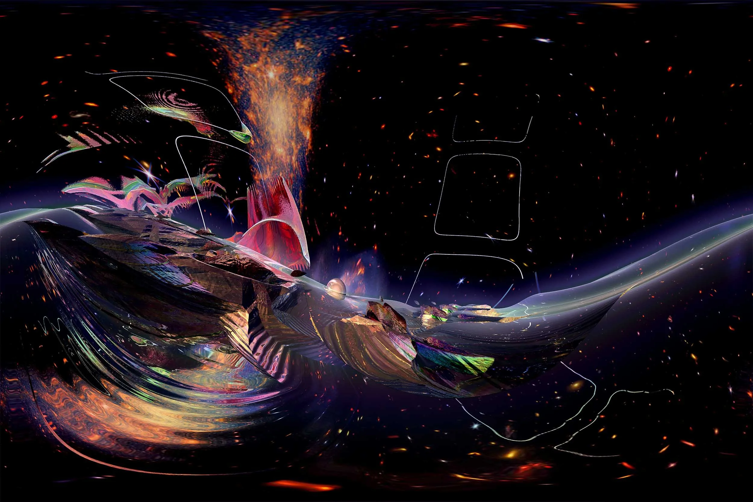  
   
     
       
       Awe Yields Transcendence. | Texture Match: Low-Frequency Fluid Gradient. 
      
       
       Aesthetic Track: Cosmic & Metaphysical. Medium/Substrate: Digital Fine Art Archive on Aluminum. A sweeping, panoramic deep-spac