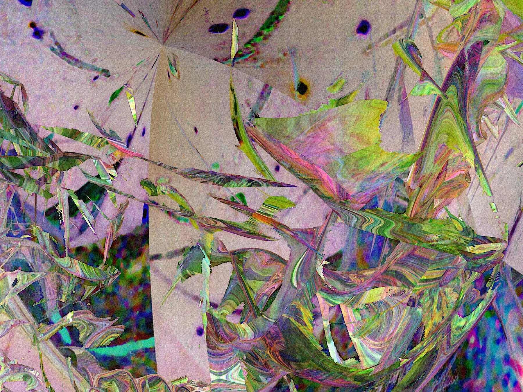 'Rainbow Blessings'

Imaginative spirit entities cluster together and hover above an abstracted landscape. This vibrant digital artwork features expressive shapes, swirling lines, and a beautiful array of iridescent colors.
