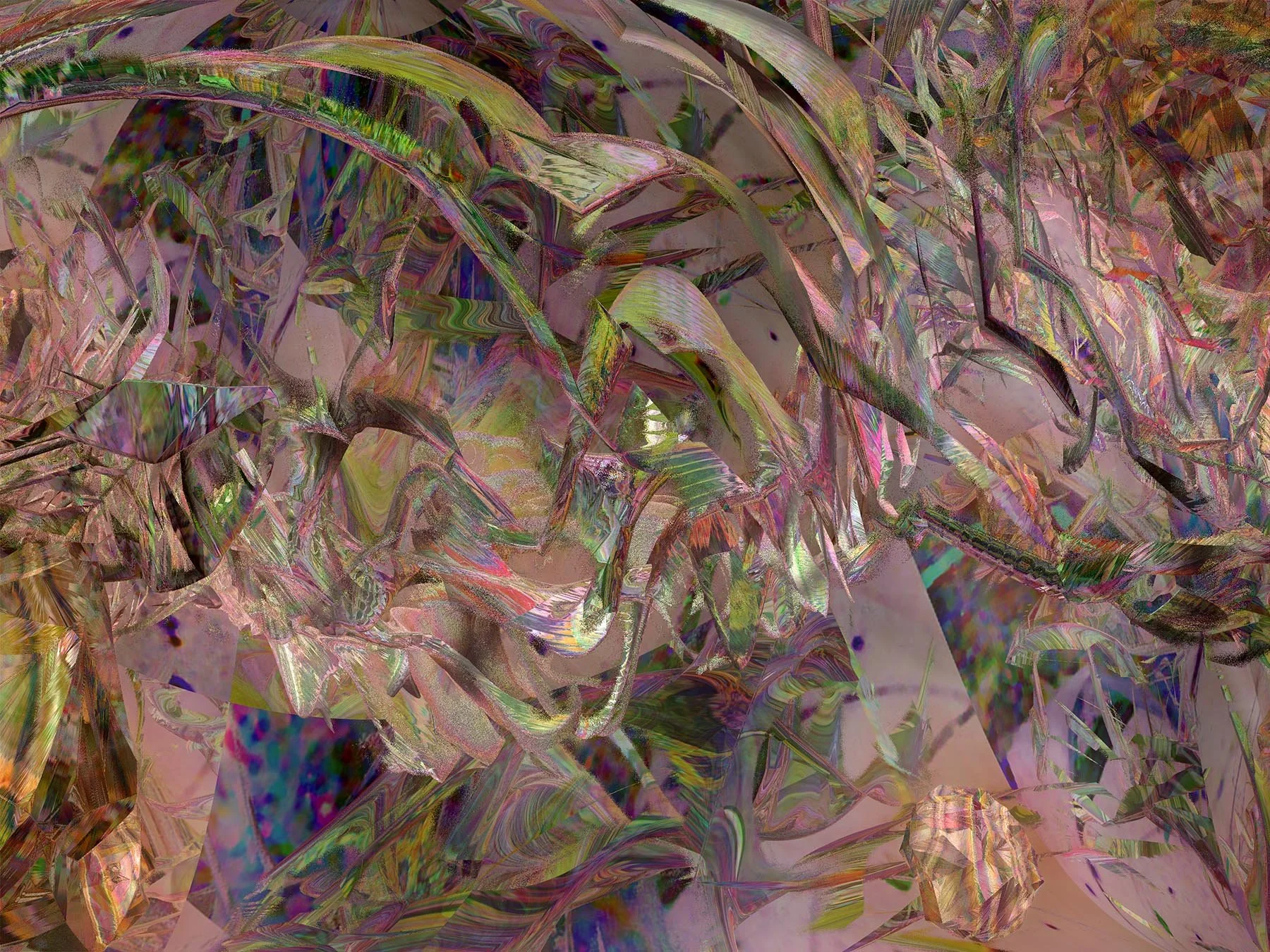 'What Lurks Beneath the Waves?'

A plethora of creatures, geometric elements, and abstracted forms can be found throughout this complex artwork. The title invites the viewer to dive in and see what they can discover among the gorgeous array of vibran
