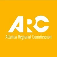Logo of the Atlanta Regional Commission with a yellow background and white text.