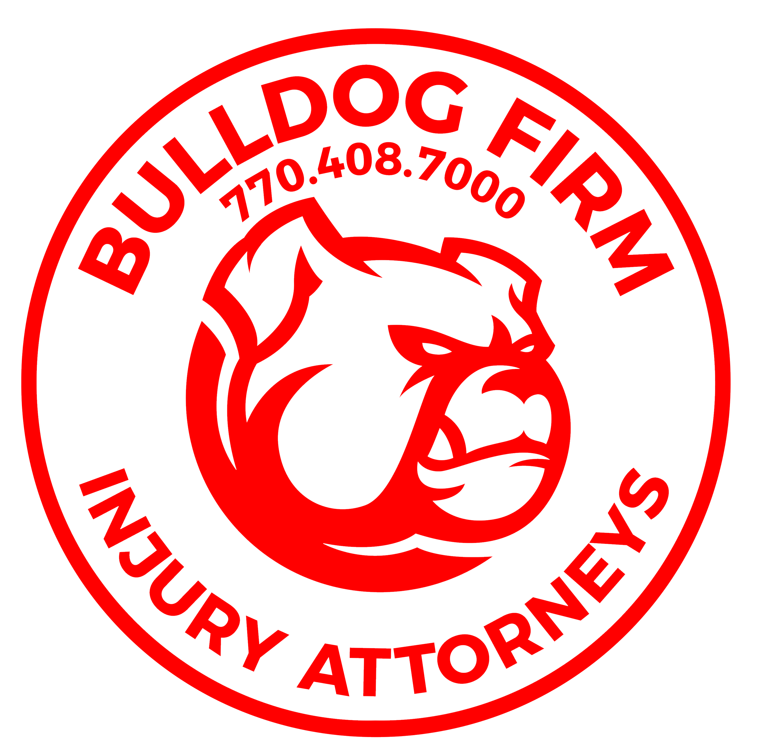 A red circular stamp design with the words "BUILDER DOG FIRM" at the top and "WE QUALIFY ARCHITECT" at the bottom, and a stylized dog in the center.