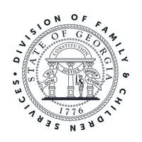 Seal of the state of Georgia featuring a symbolic scene and the words indicating its division of family and children, with the year 1776.