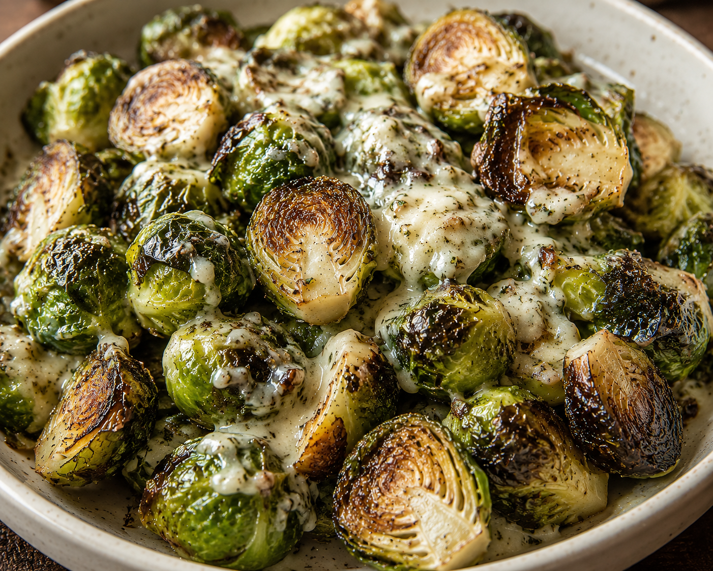 Roasted Brussels Sprouts         with Boursin
