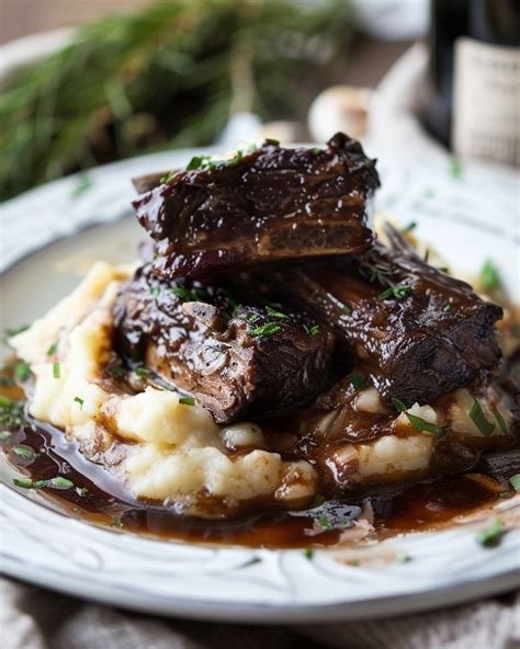 Garlic and Red Wine            Braised Short Ribs