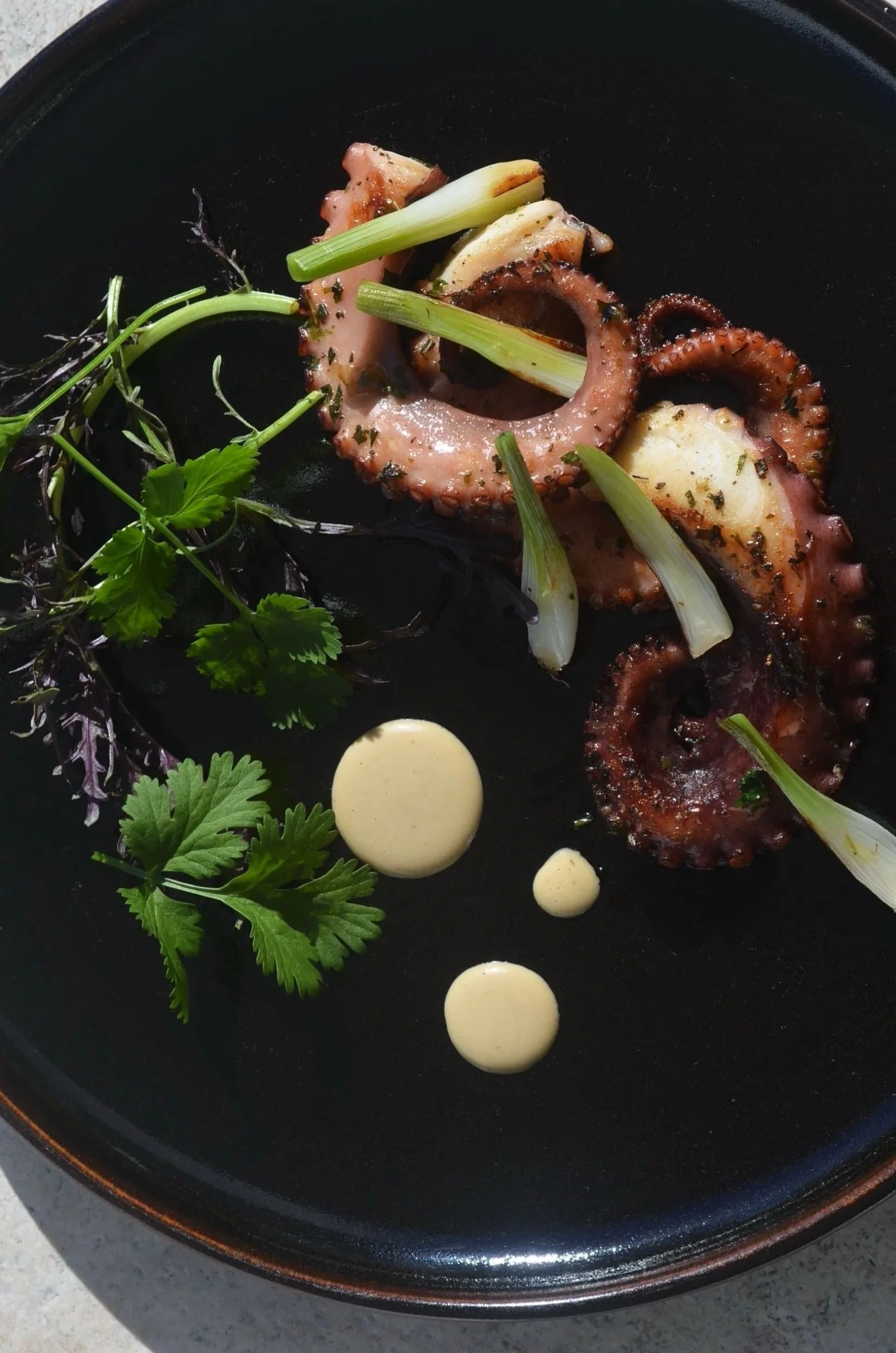 Plato gourmet de alta cocina mexicana en ORIGEN, el restaurante exclusivo de diseño en Encanto Acapulco.