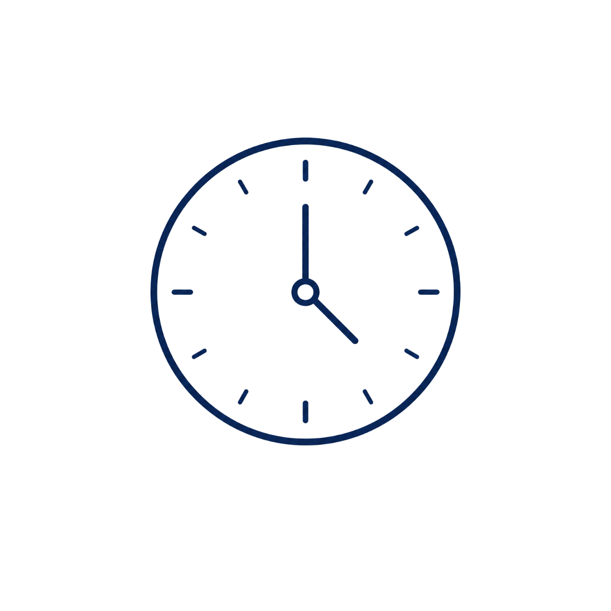 A clock showing 12:22 with a black background and blue outline.