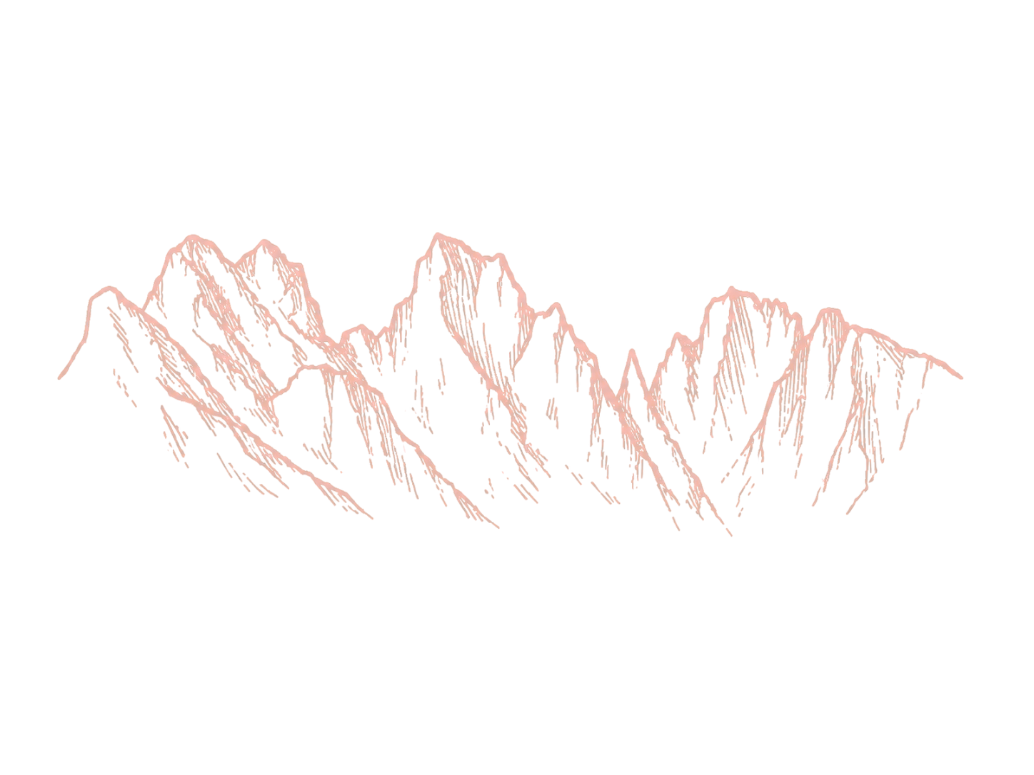 Red neon outline of a mountain range on a black background.