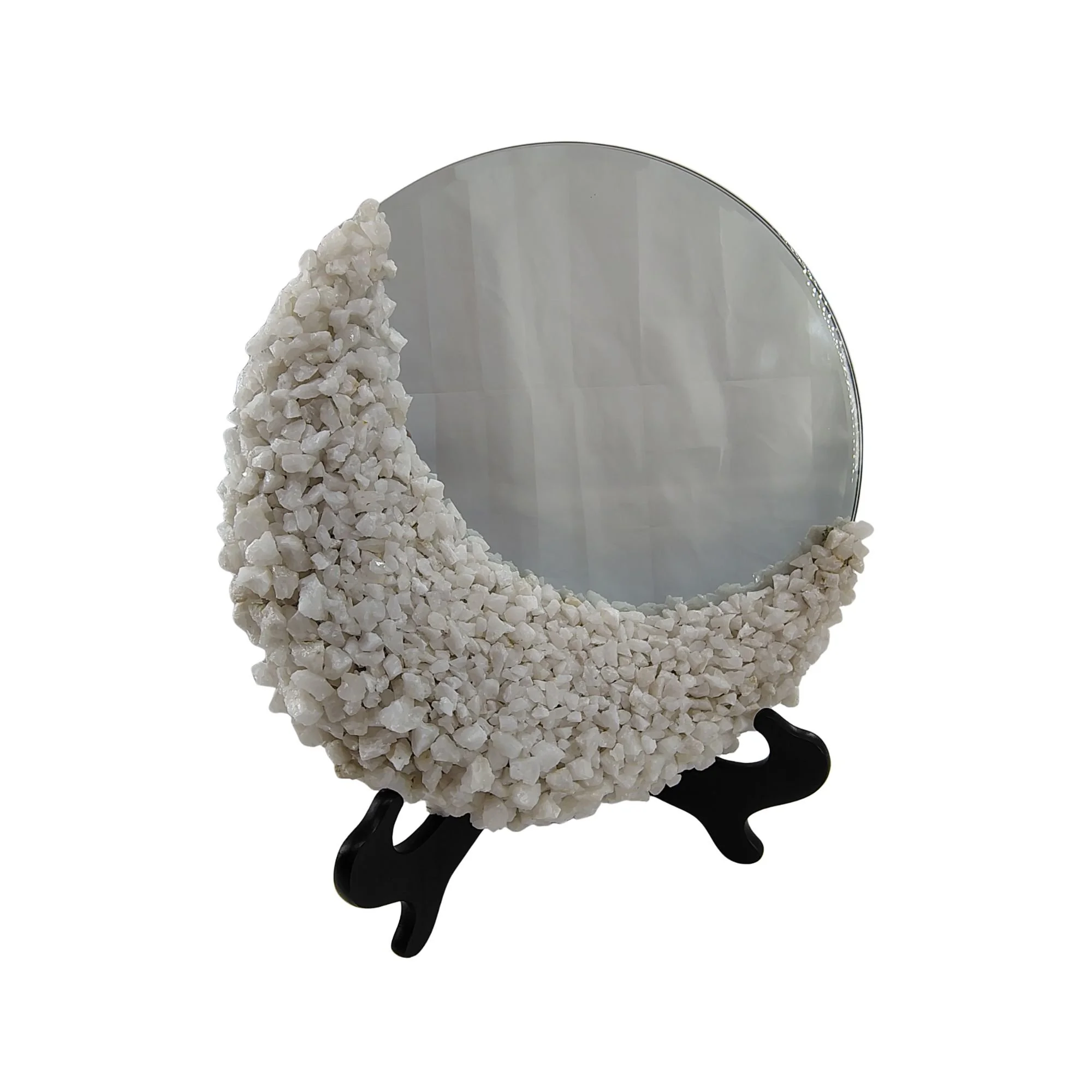 White Quartz Moon Mirror