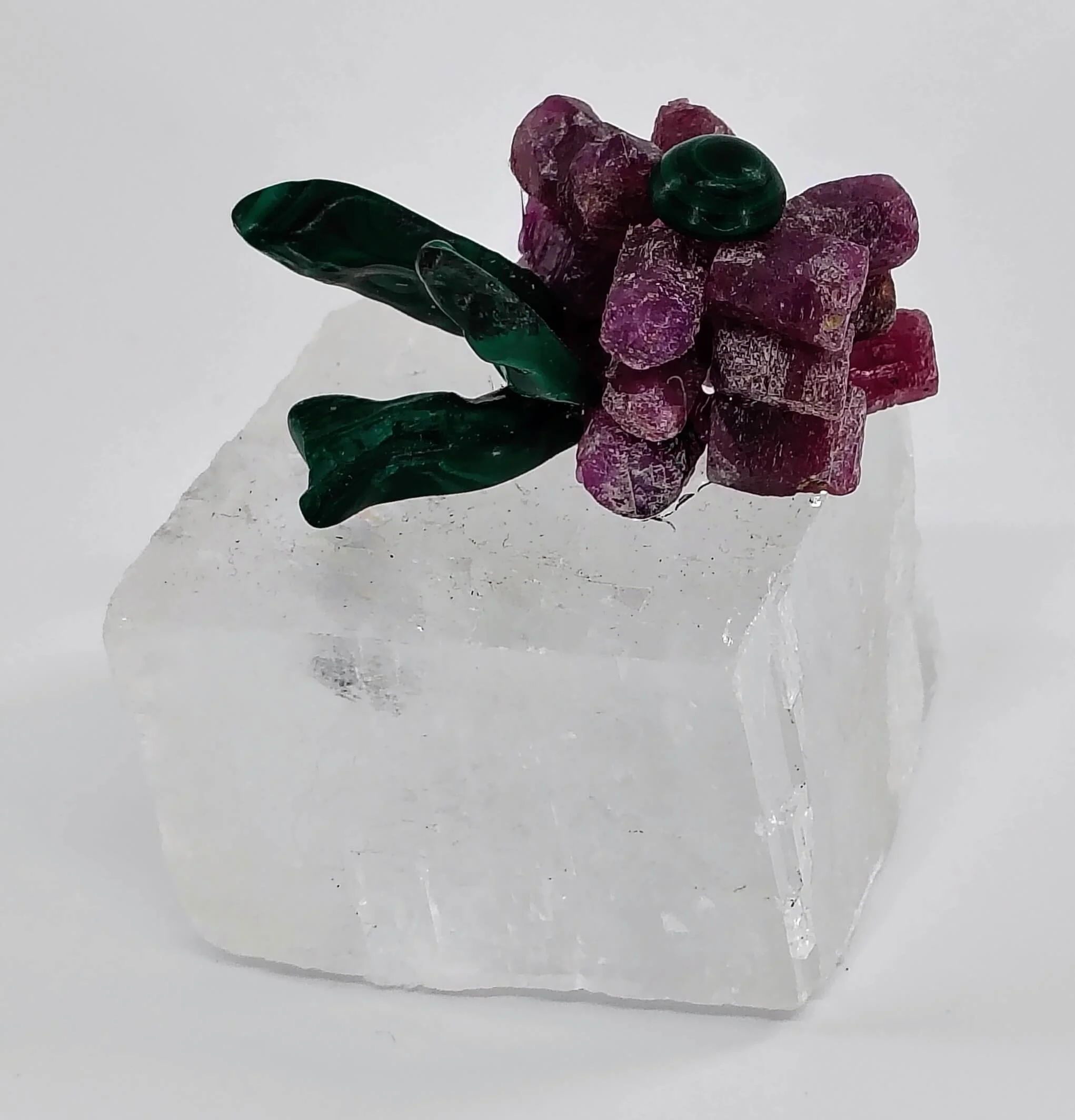 clear calcite,malachite,ruby 4.jpg