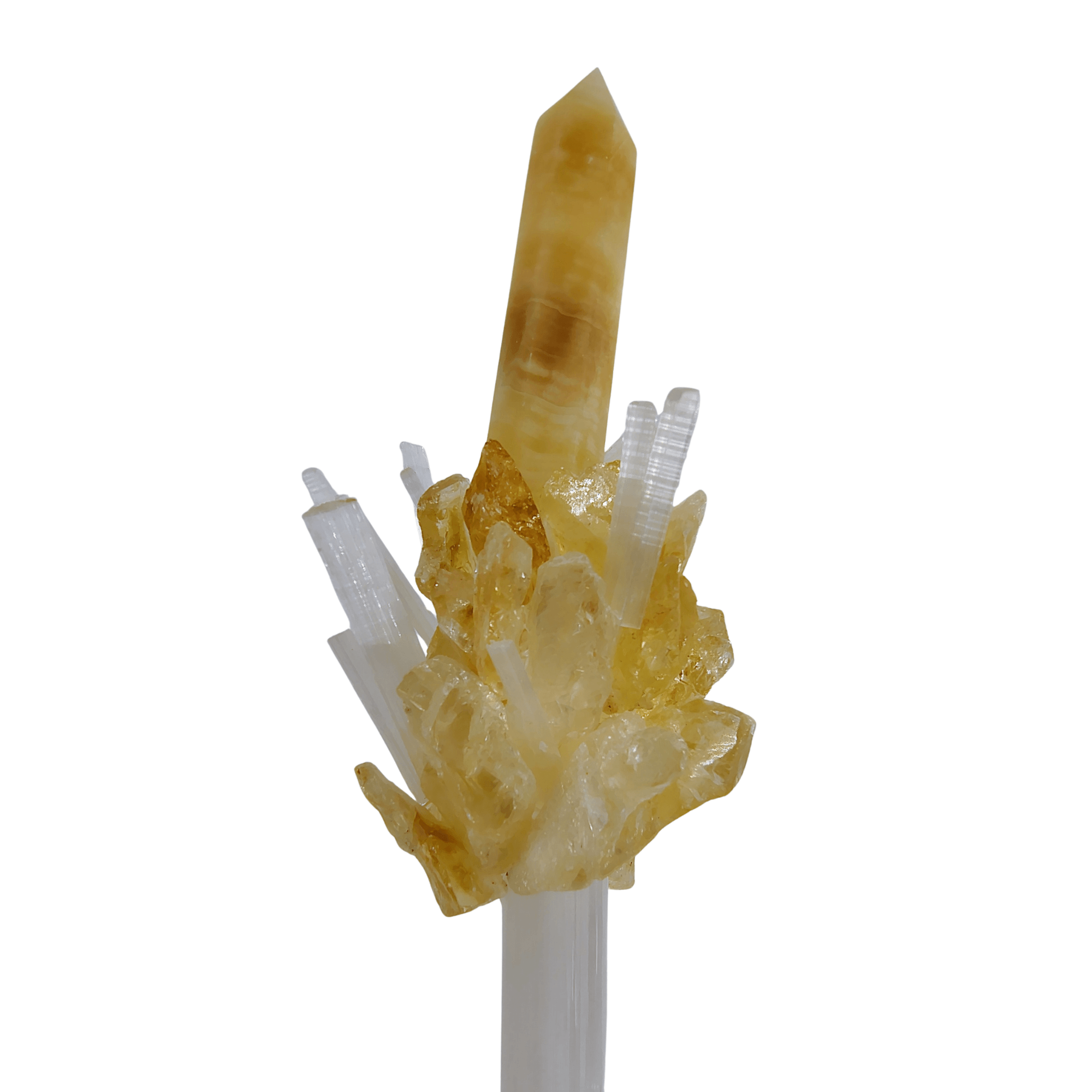 Selenite, Citrine Wand