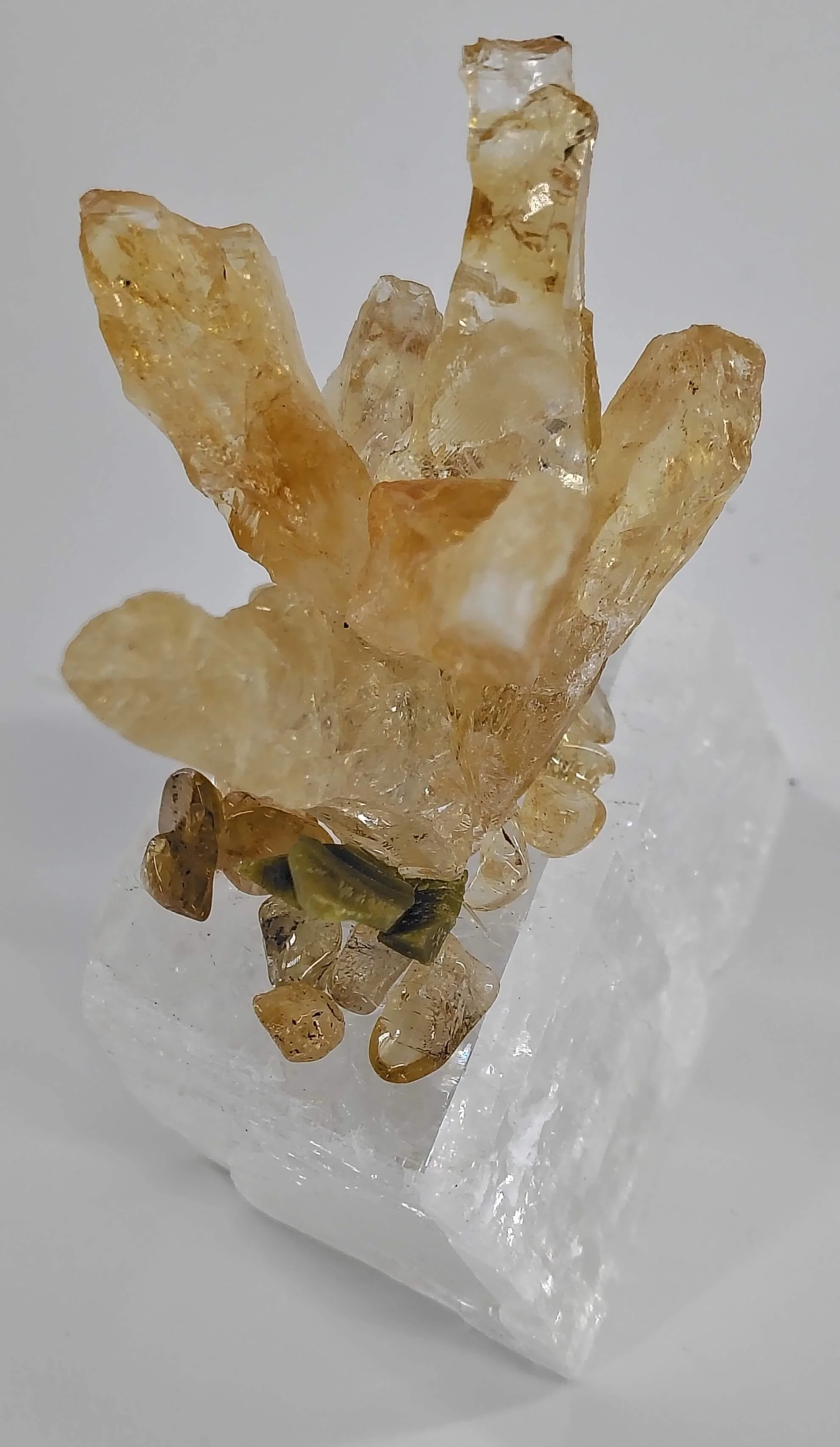 Citrine,clear calcite flower 3.jpg