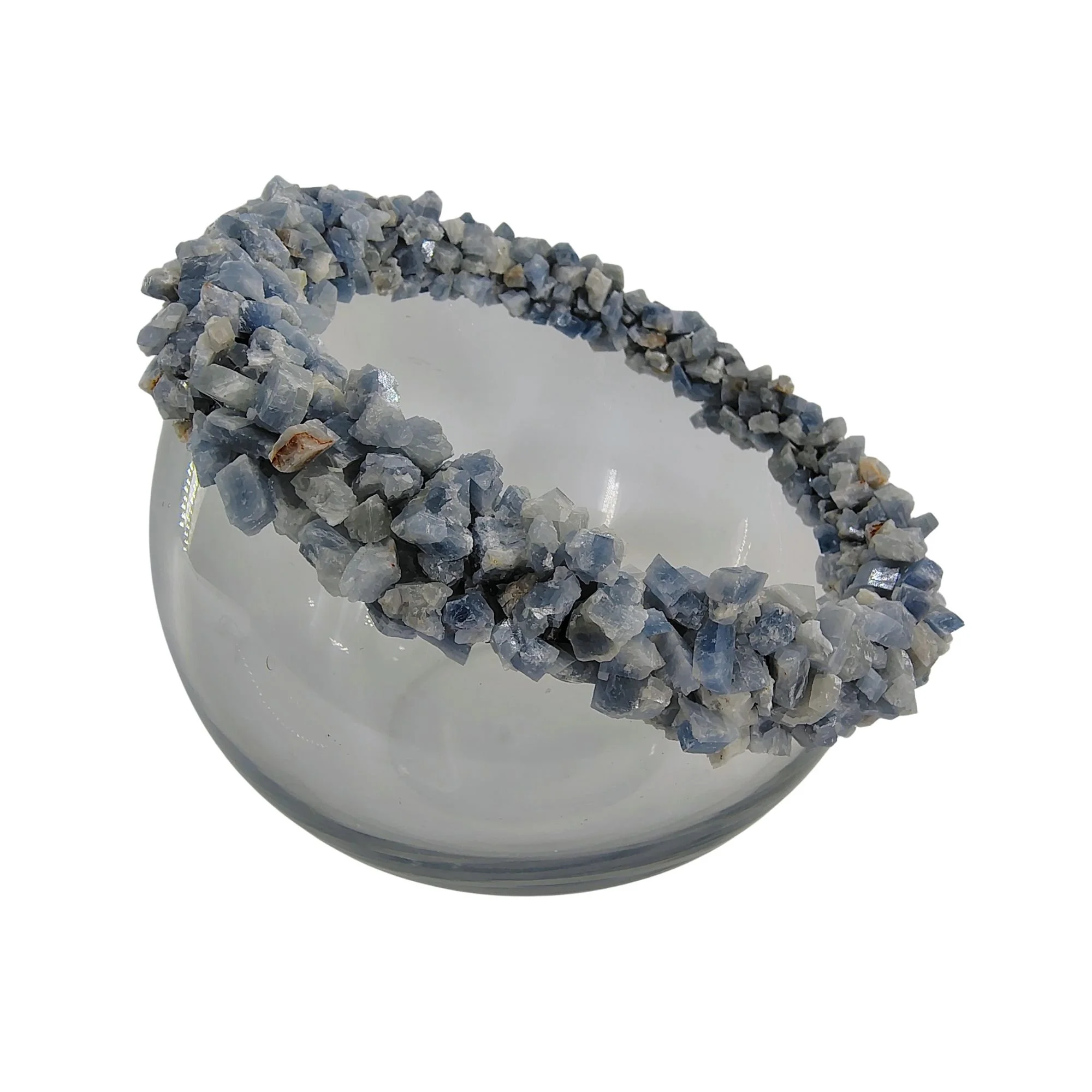 Blue Calcite Glass Bowl