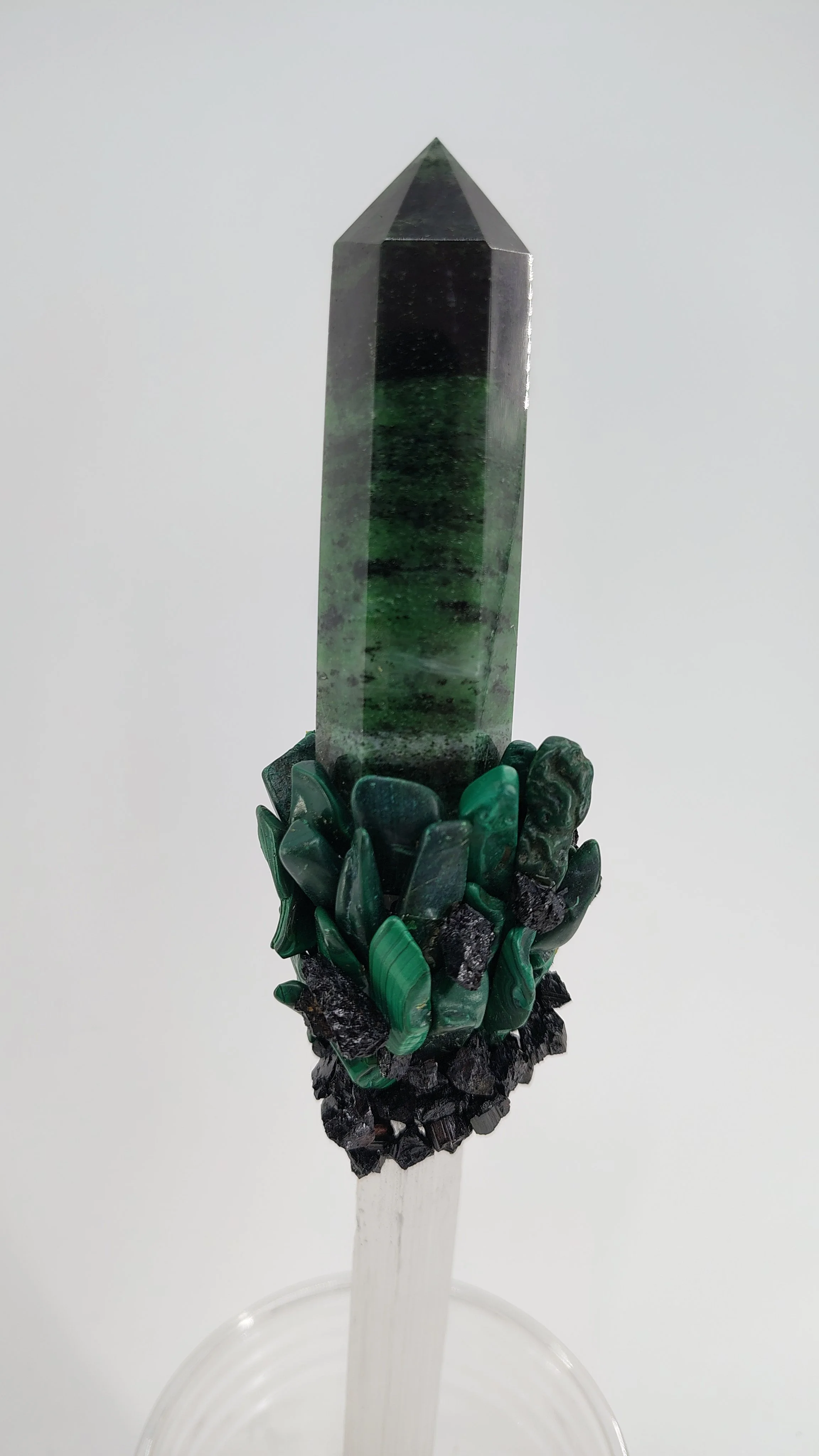 Selenite wand,ziosite,malachite,black tourmaline title.jpg