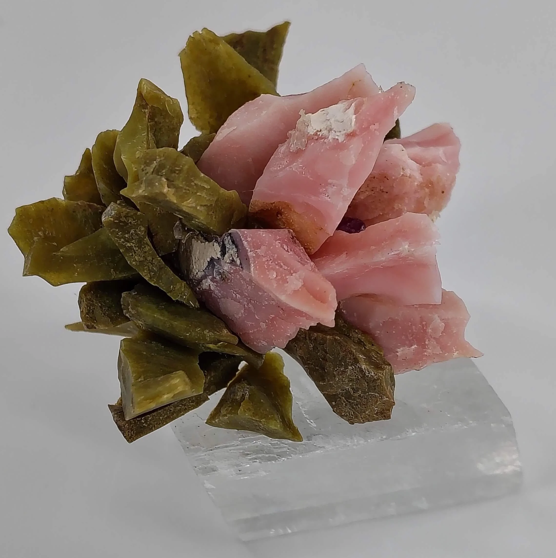 clear calcite, pink, green opal 4.jpg