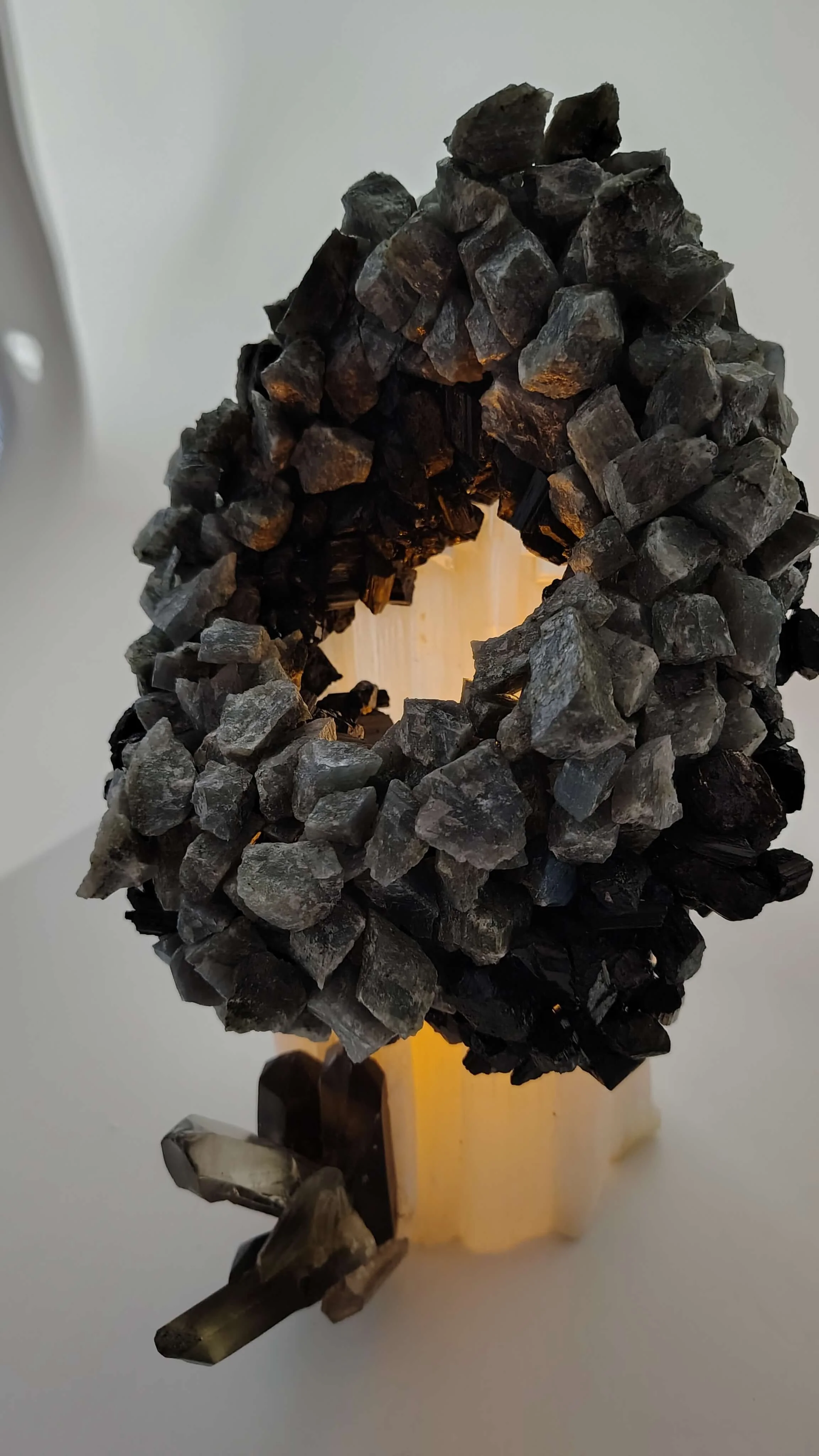 Selenite,smokey quartz candleholder 2.jpg