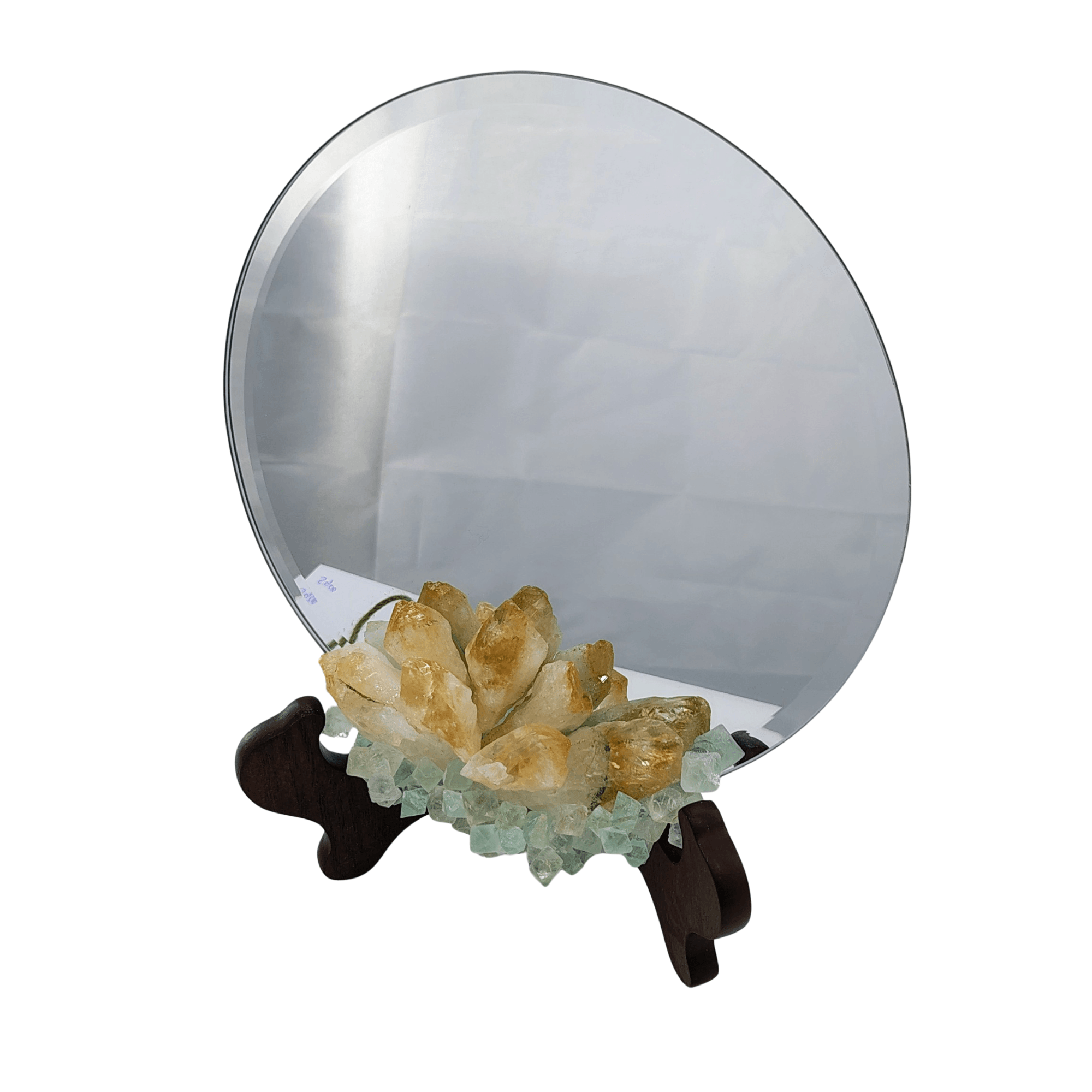 Citrine, Flourite Moon Mirror