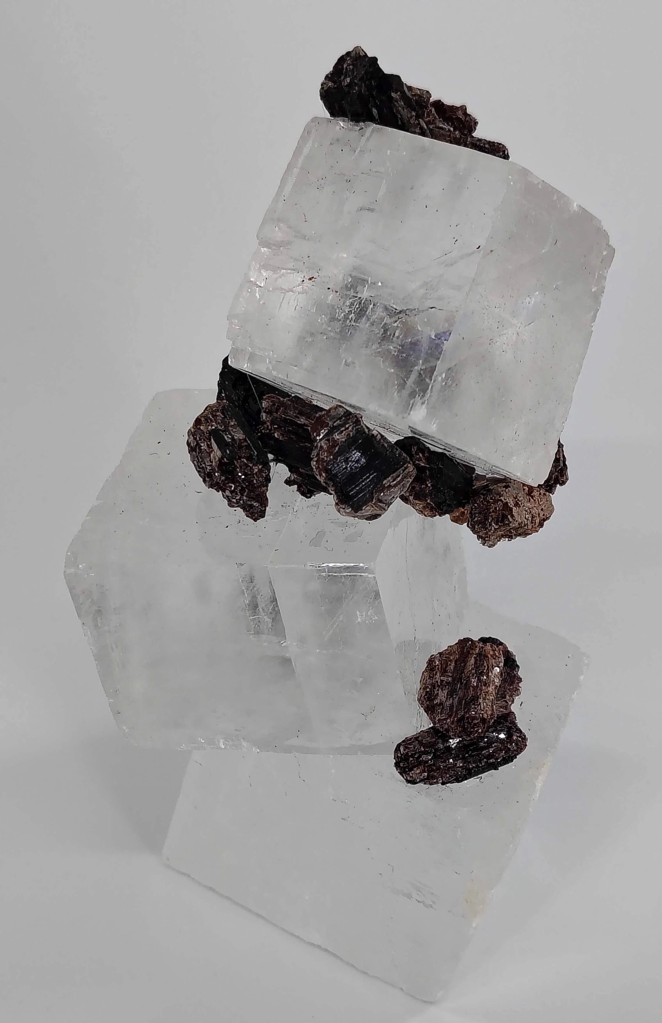 Black Tourmaline,Clear calcite 2.jpg