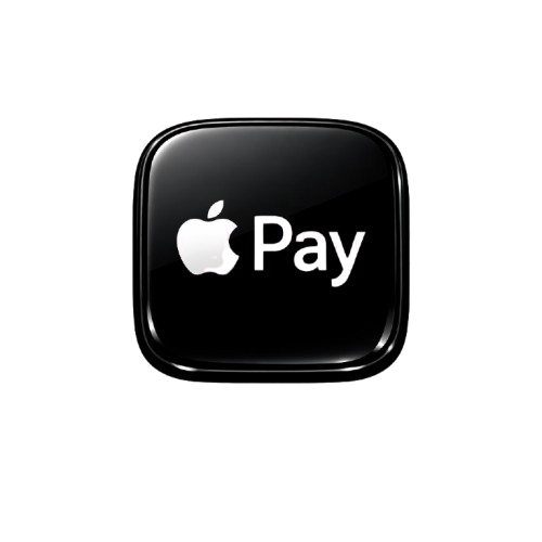 Apple Watch displaying Apple Pay logo on a black background.