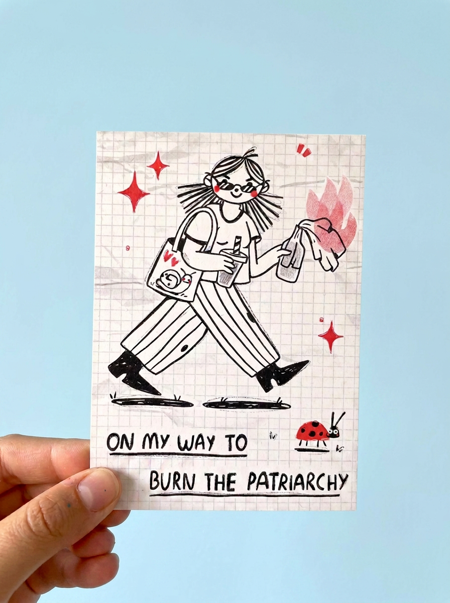 Burn Patriarchy Postcard