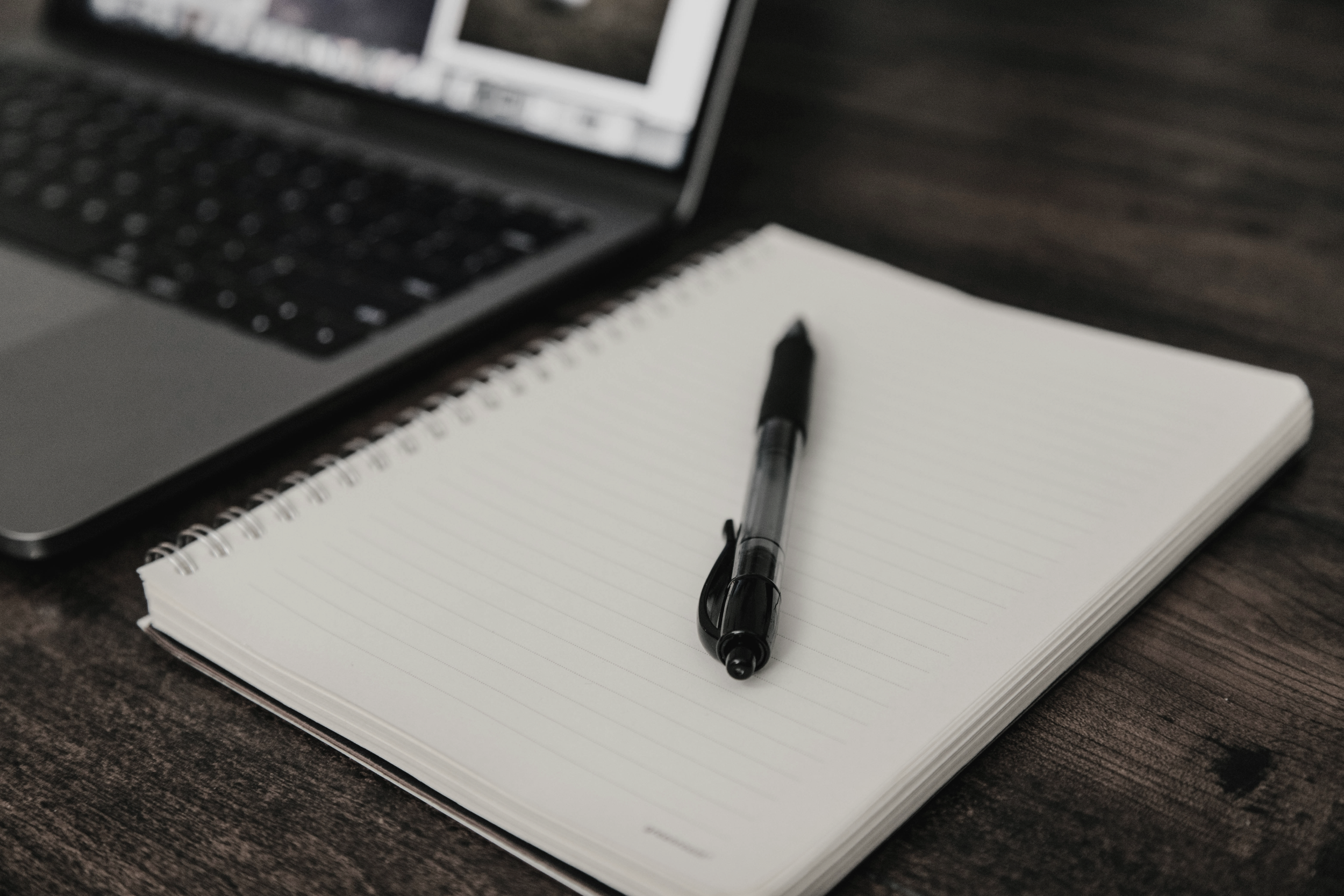 Notepad and pen