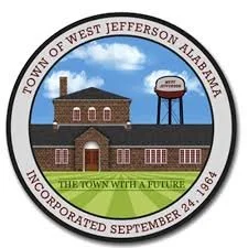 The official seal of Townsend, West Jefferson County, Alabama, featuring a water tower and buildings, with the motto 'The Town With a Future' and the date September 24, 1983.
