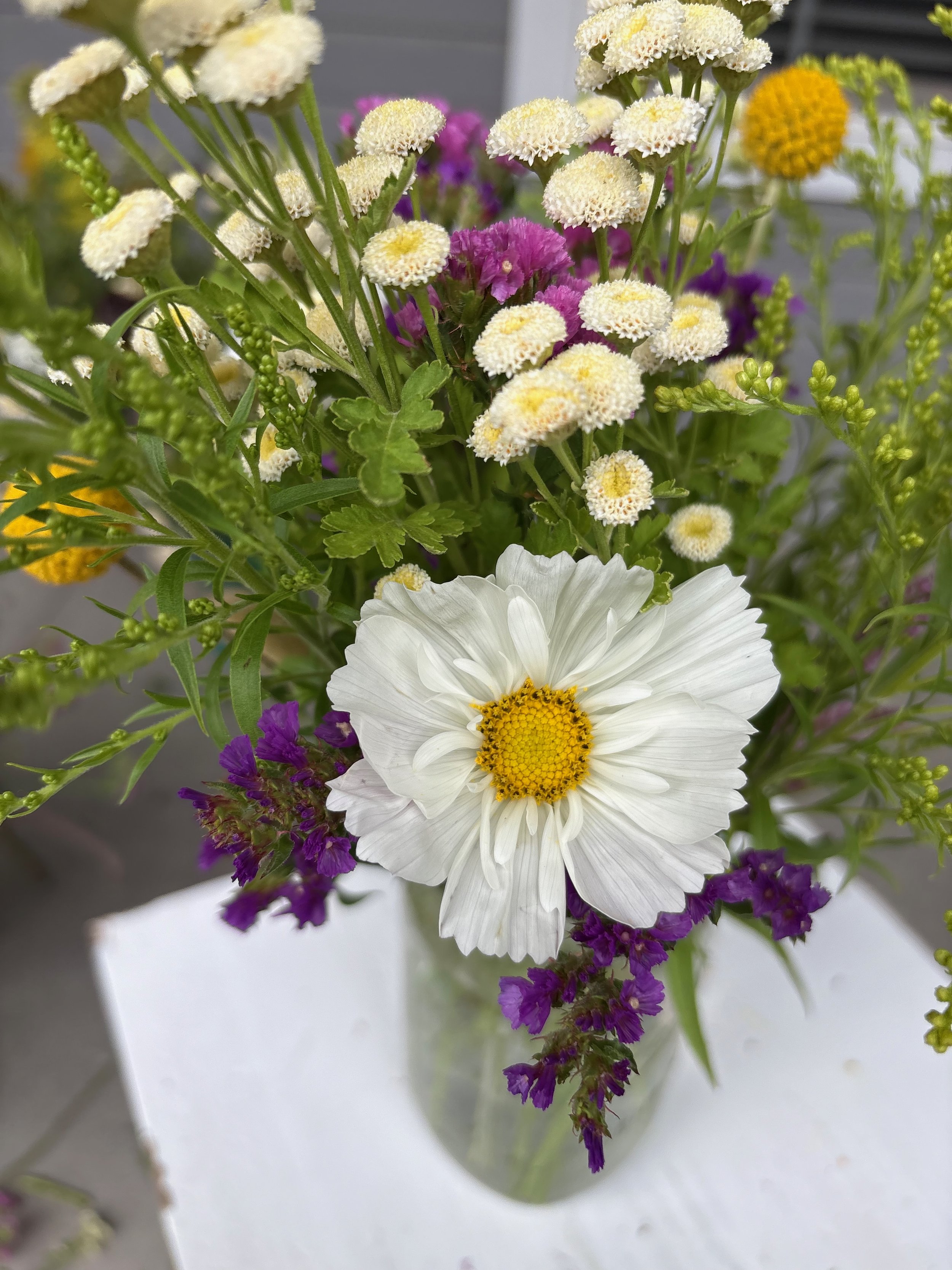 Seasonal Flower Bouquet with Vase