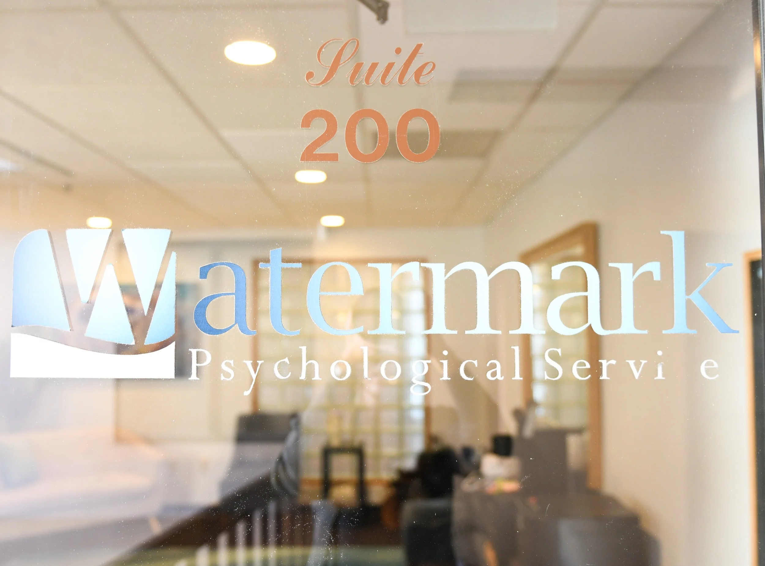 Image of the front door at Watermark Psychological Services' office.