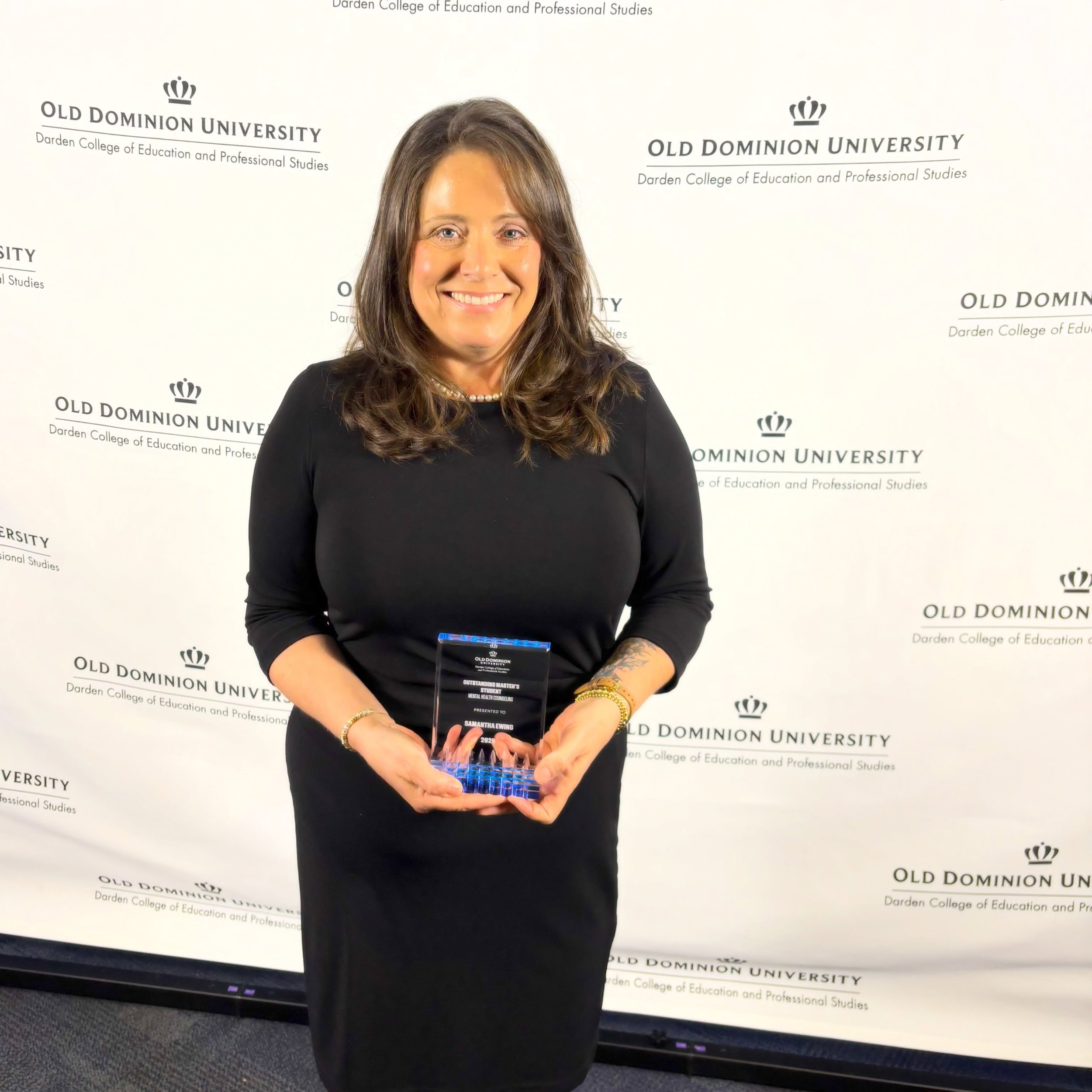 A huge congratulations to our very own Samatha Ewing on receiving the special award of &ldquo;Outstanding Masters student in Mental Health Counseling&rdquo; as she completes her training at ODU. Sam is an amazing therapist, dedicated to learning and 