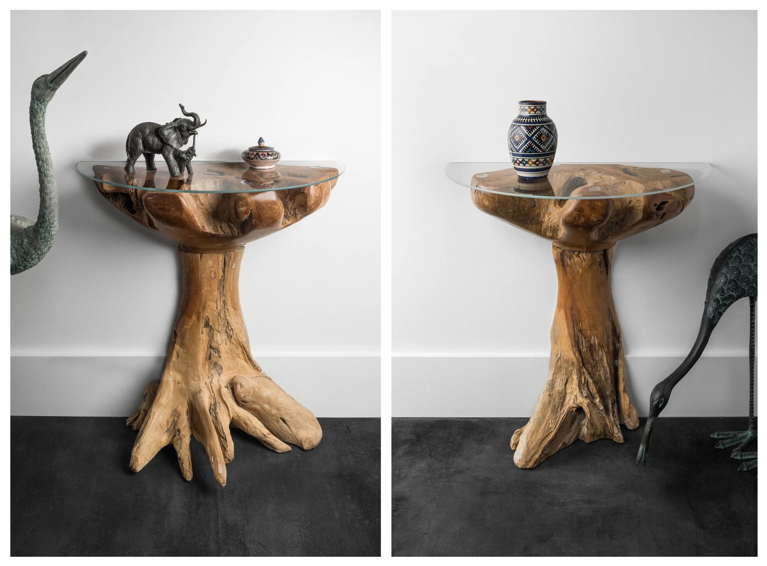 Teak Root Entry Tables