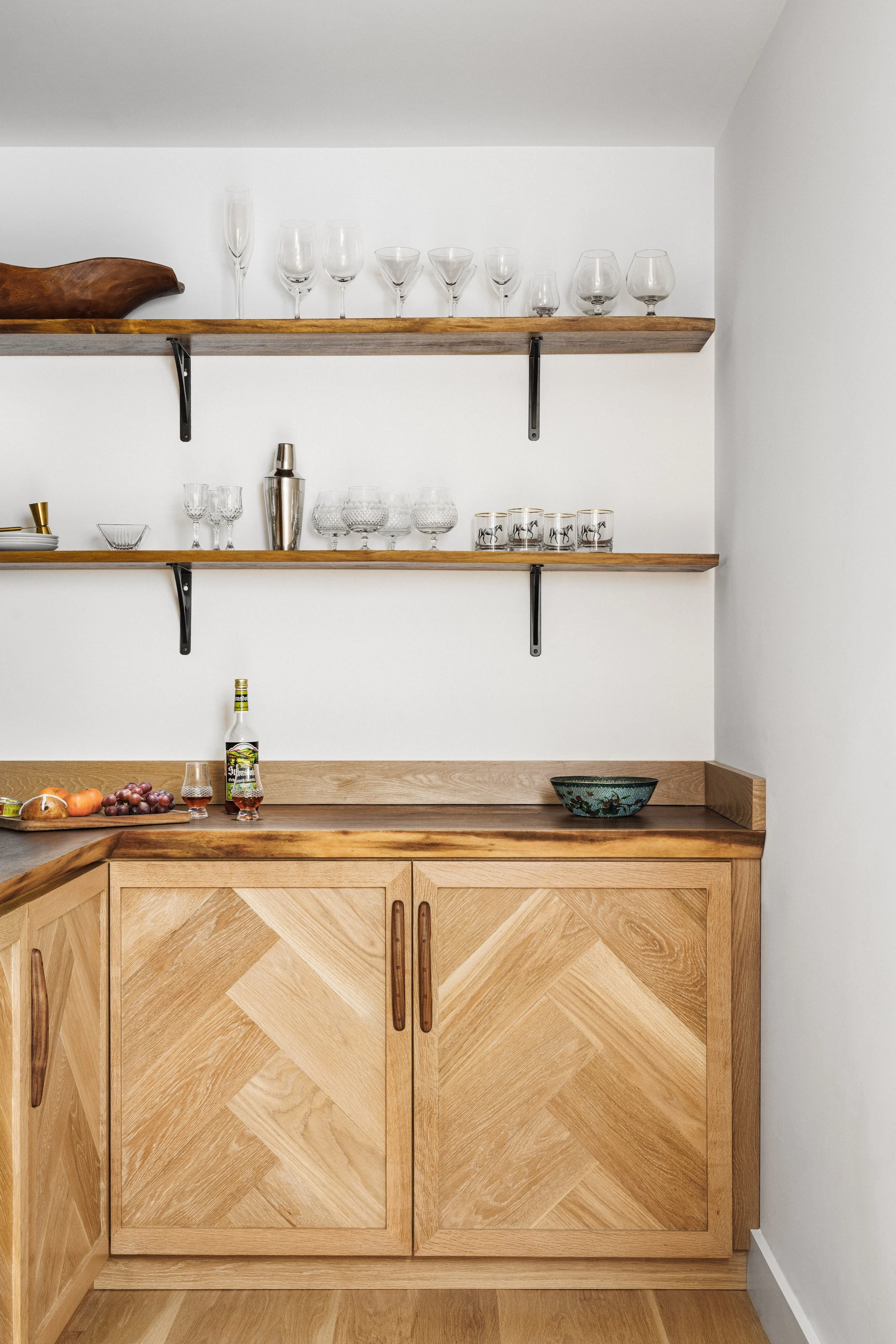 White Oak and Walnut Pantry