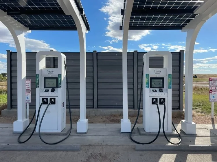 Electrify America EV charging port installation