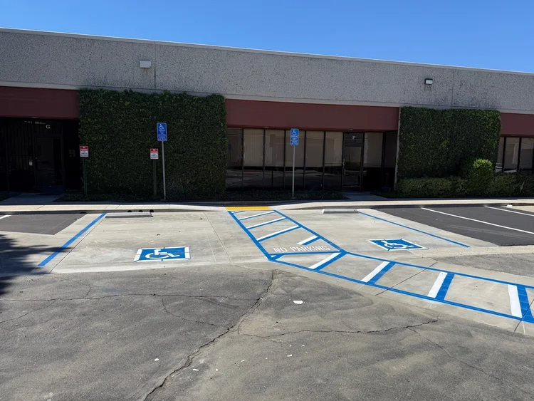 Relocated accessible parking stall