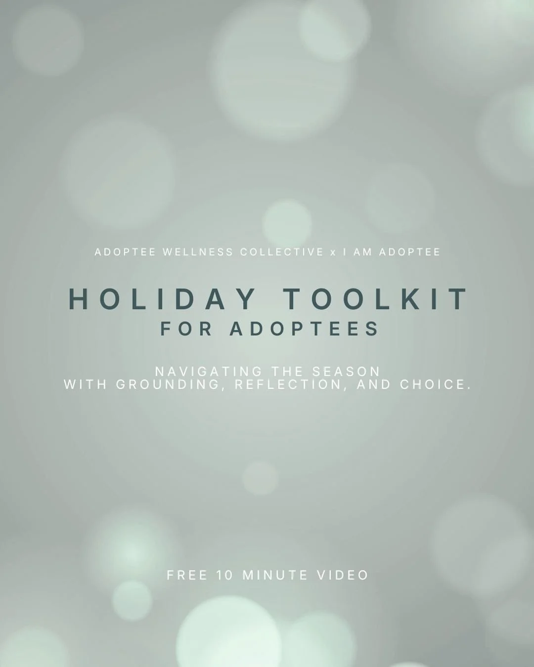 The holidays can stir up old roles, expectations, and complicated family dynamics, especially for adoptees.

We created a free 10-minute Holiday Toolkit to offer grounding, clarity, and practical support during this season. Inside, we name common pat