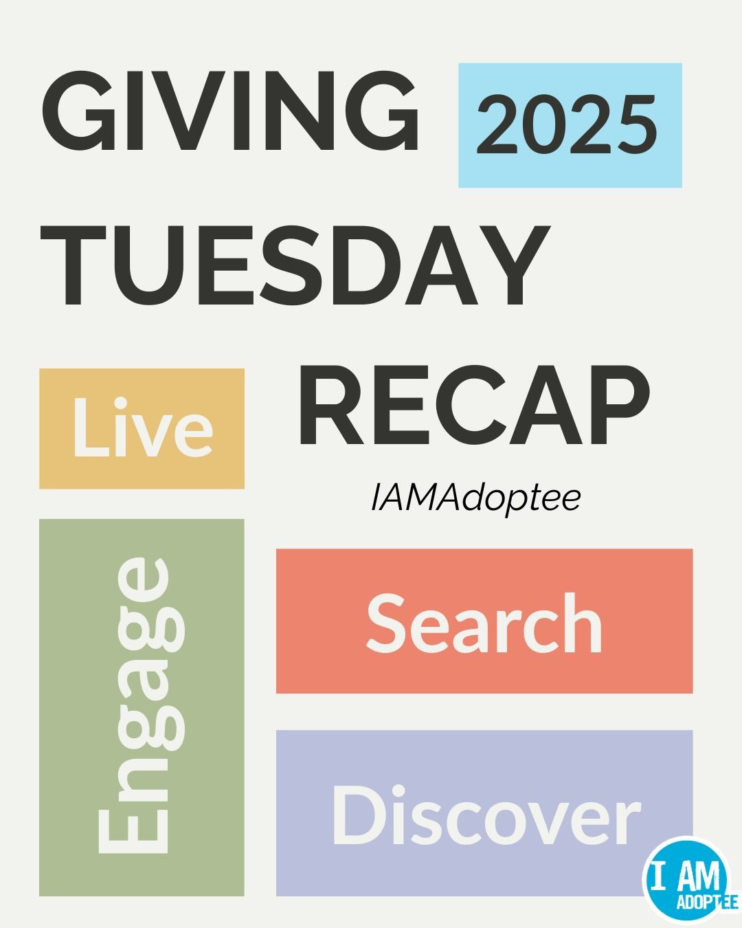 This Giving Tuesday reminded us just how strong and generous our adoptee community is.

Because of you, we raised $11,175. This was far beyond what we could have ever expected.

To the 21 donors who gave so generously, and to everyone who uplifted ou