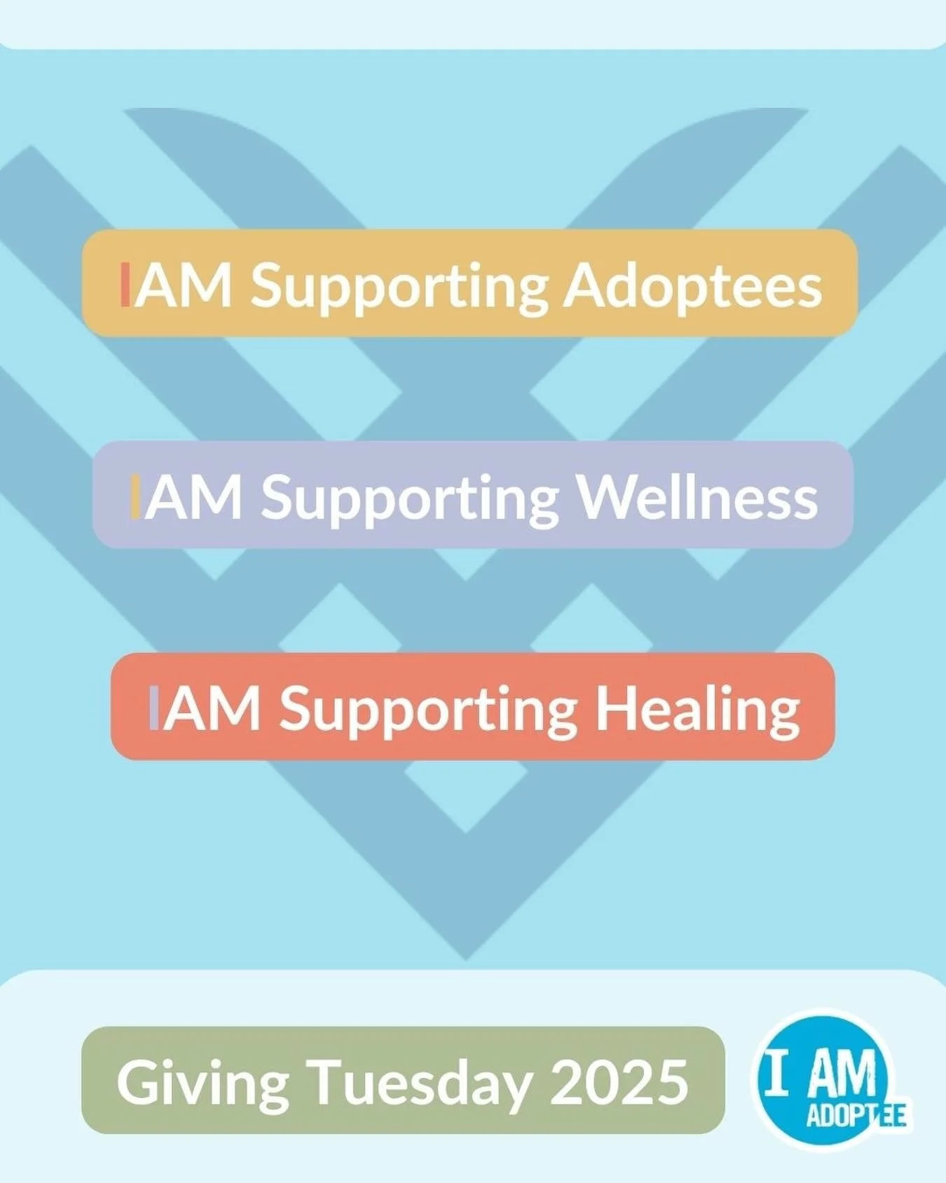 🎉 IAMAdoptee is 10 years old! Today, on Giving Tuesday, we are setting a goal of raising $5000 for IAMAdoptee&rsquo;s Wellness Subsidy Program. 

Over the last four years, we have given away $30,000 to intercountry adoptees all over the United State